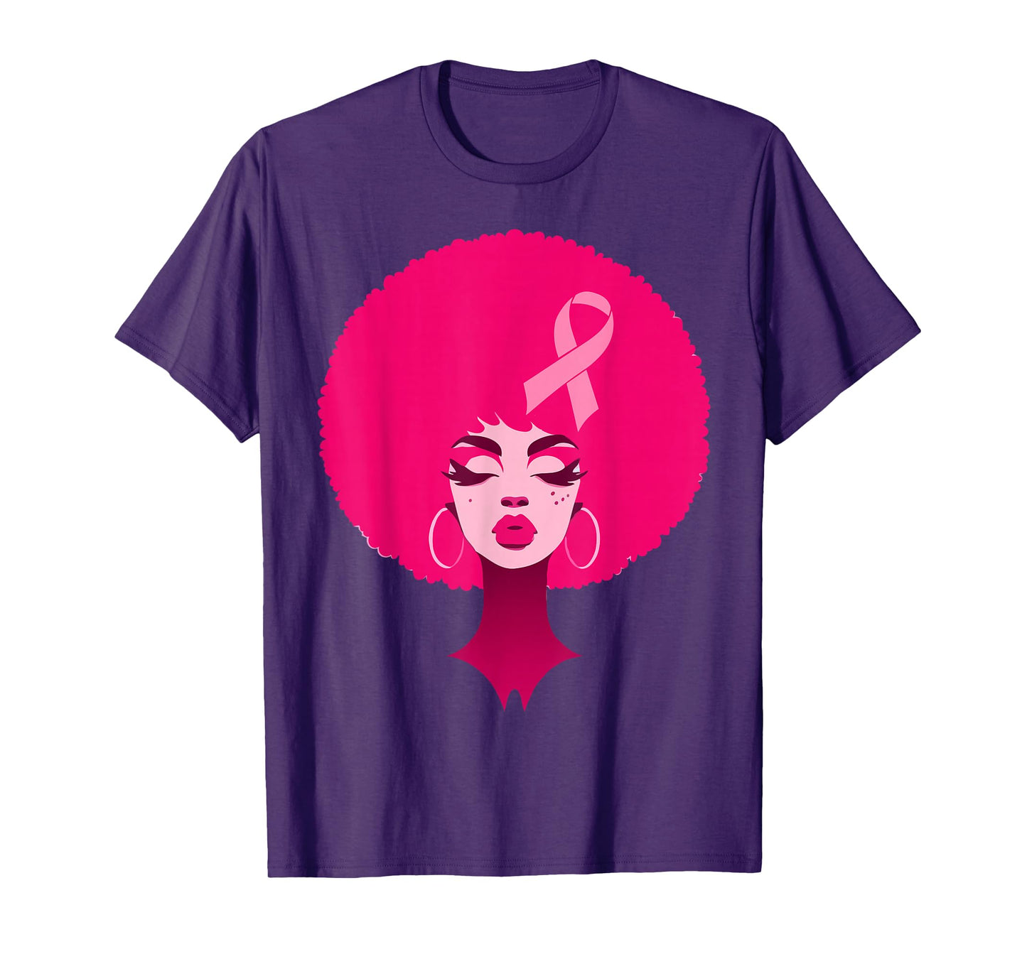 Breast Cancer Black African American Women Support Pink T-Shirt