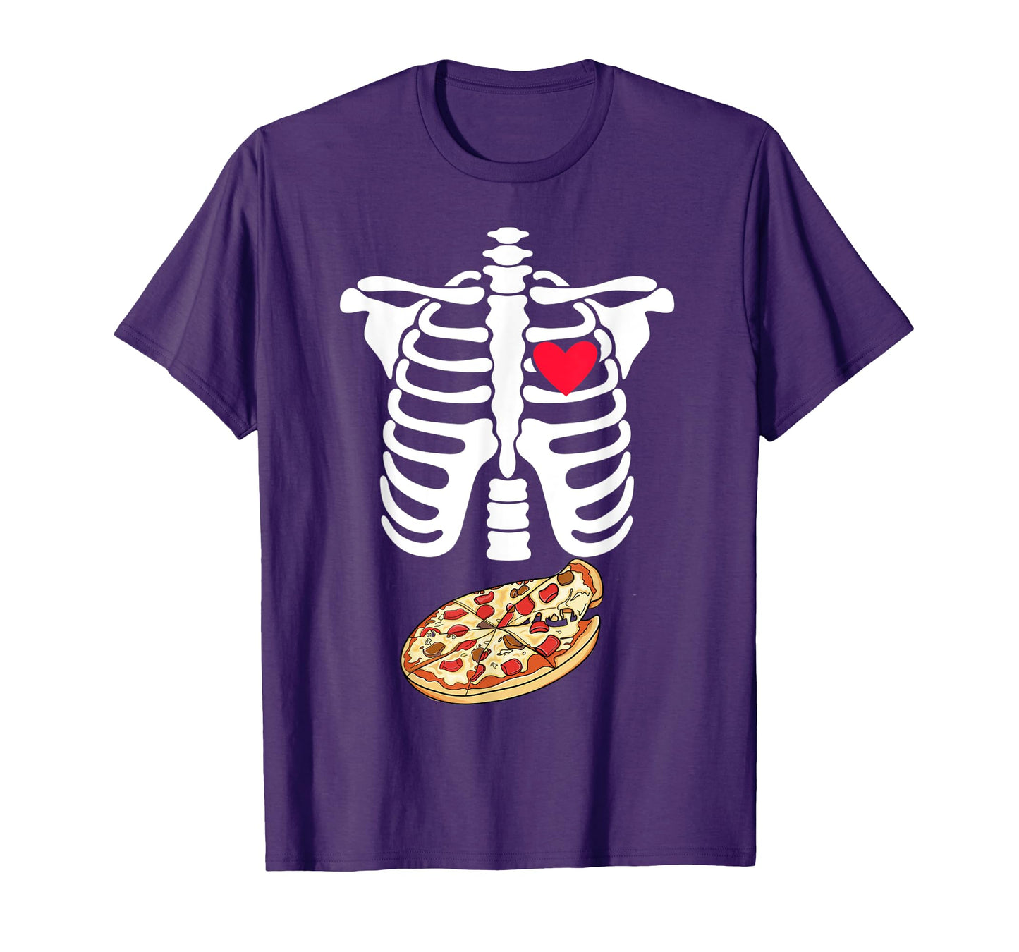 Halloween Skeleton Pregnancy Pizza Xray Dad To Be T-Shirt