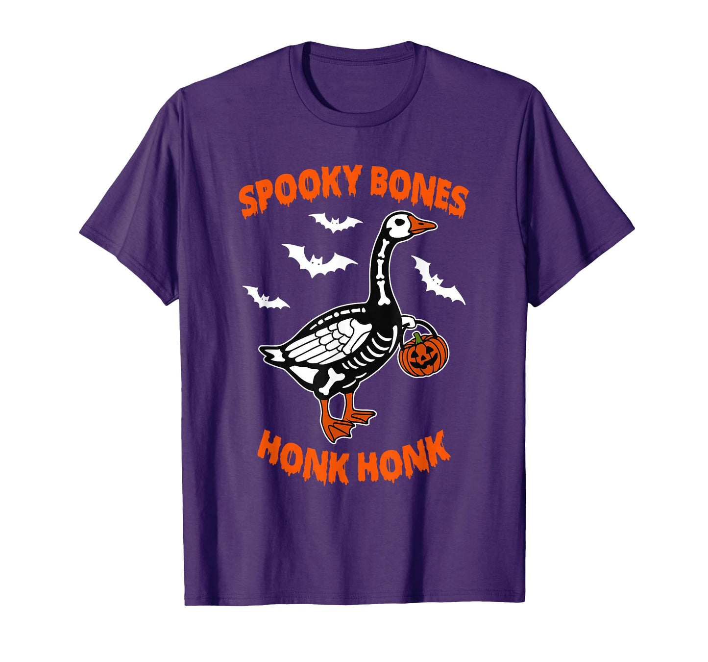 Spooky Bones Honk Honk Funny Goose Skeleton T-Shirt