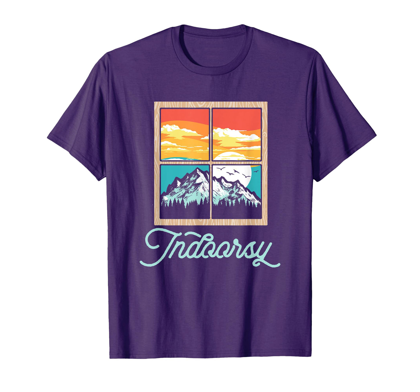 Indoorsy View from the Inside Funny Nature Window Graphic T-Shirt