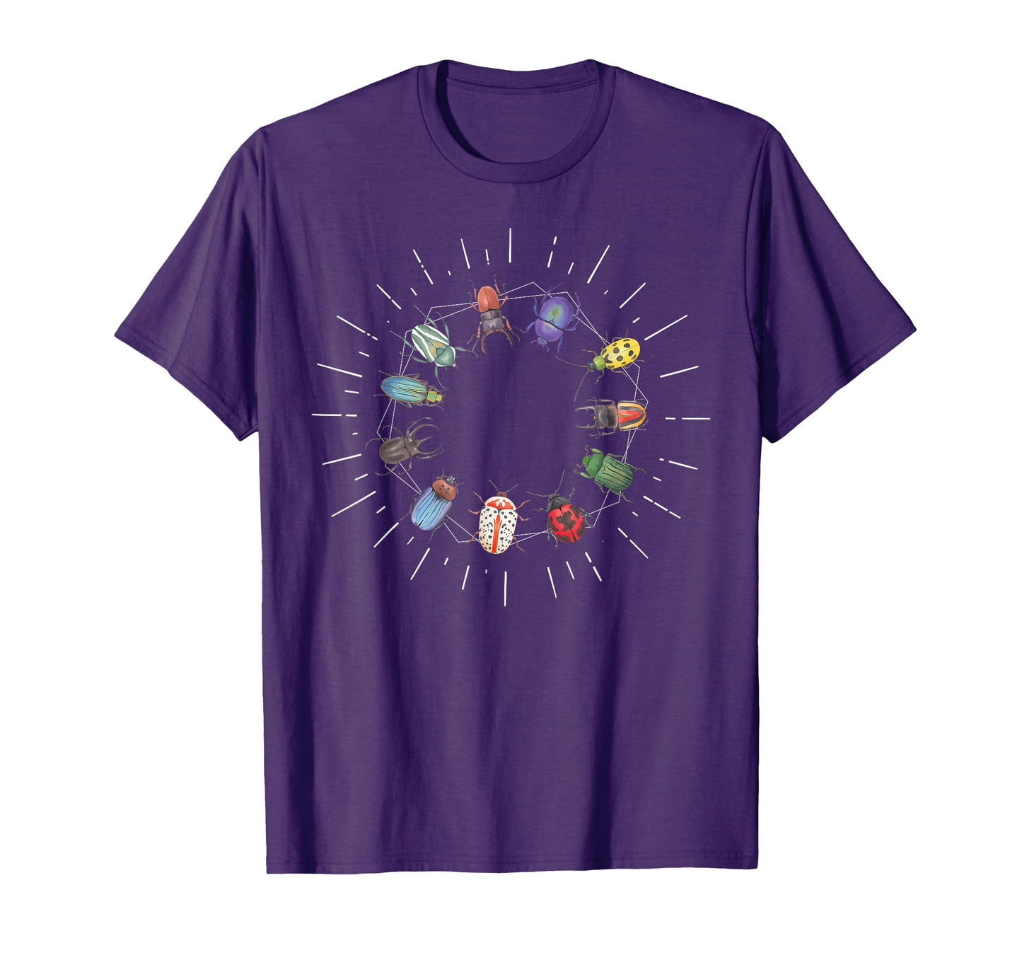 Colorful Beetle Bugs Lover Insect Collector Entomology Bug T-Shirt