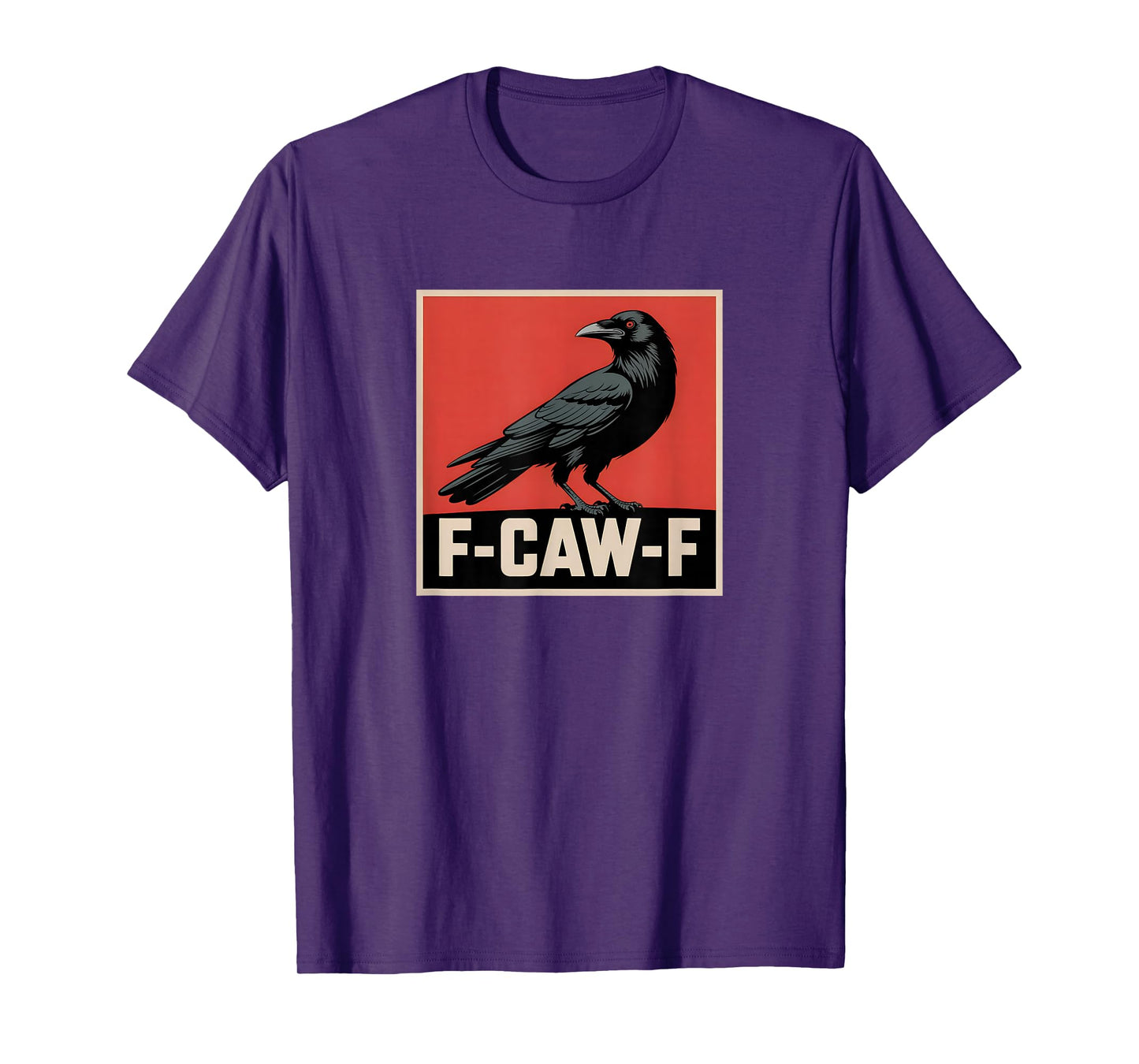 Funny F-CAW-F Serious Crow Retro Vintage Style T-Shirt