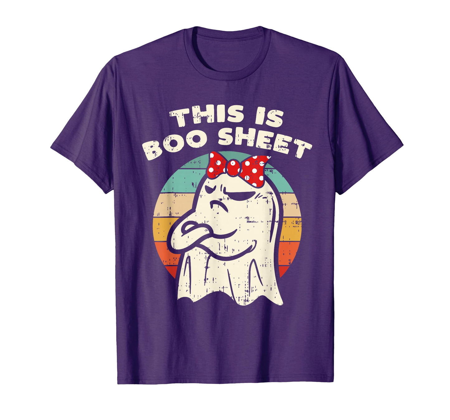 This is Boo Sheet Ghost Retro Halloween Costume Men Women T-Shirt