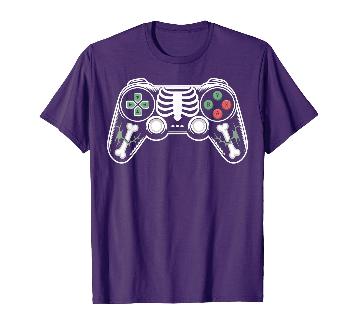 Halloween Skeleton Gaming Controllers Video Gamer Boys Kids T-Shirt