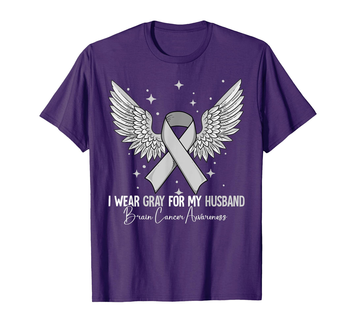Husband Brain Cancer Awareness T-Shirt