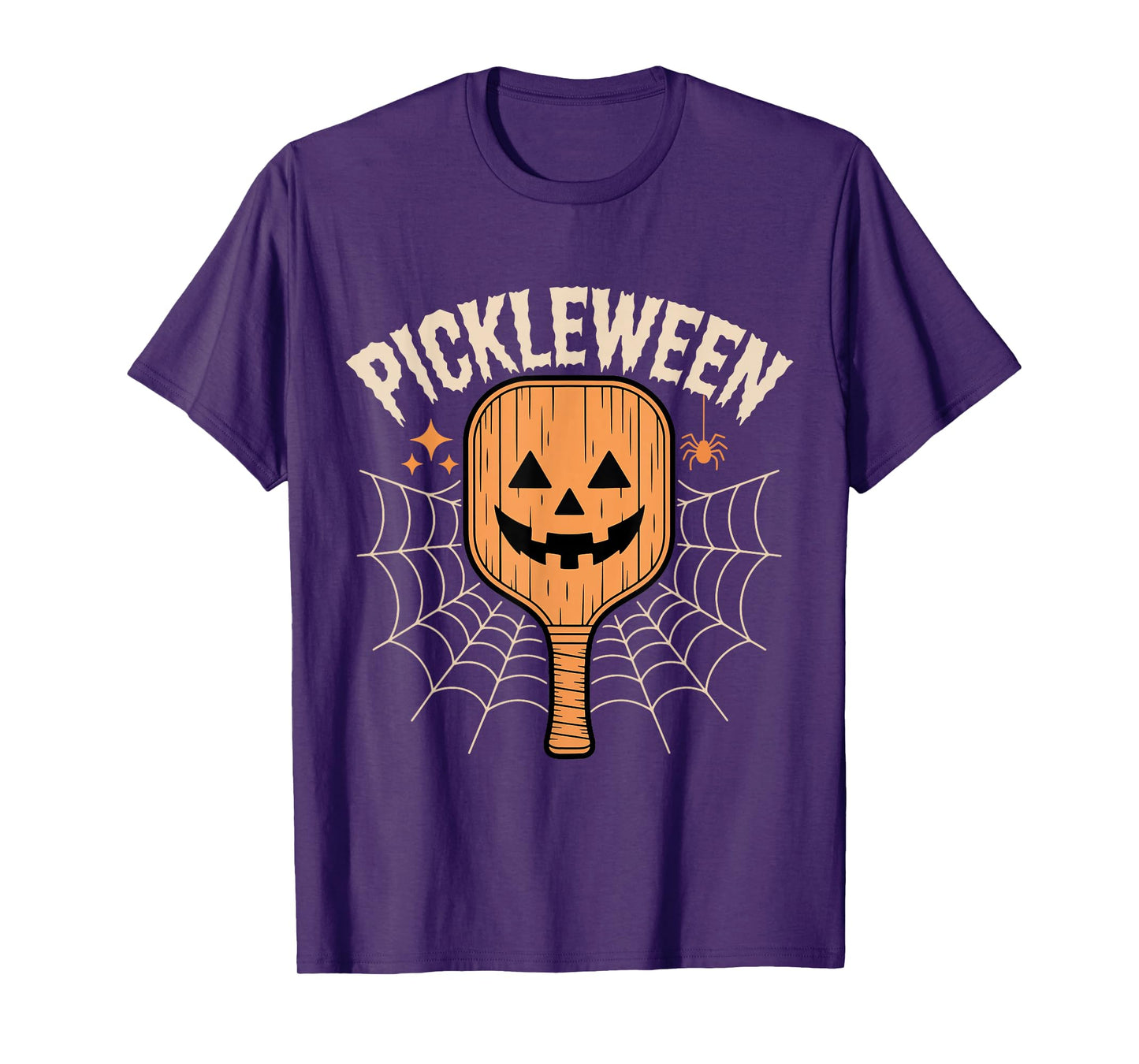Pickleween Pickleball Halloween Funny Pickleball Pumpkin T-Shirt