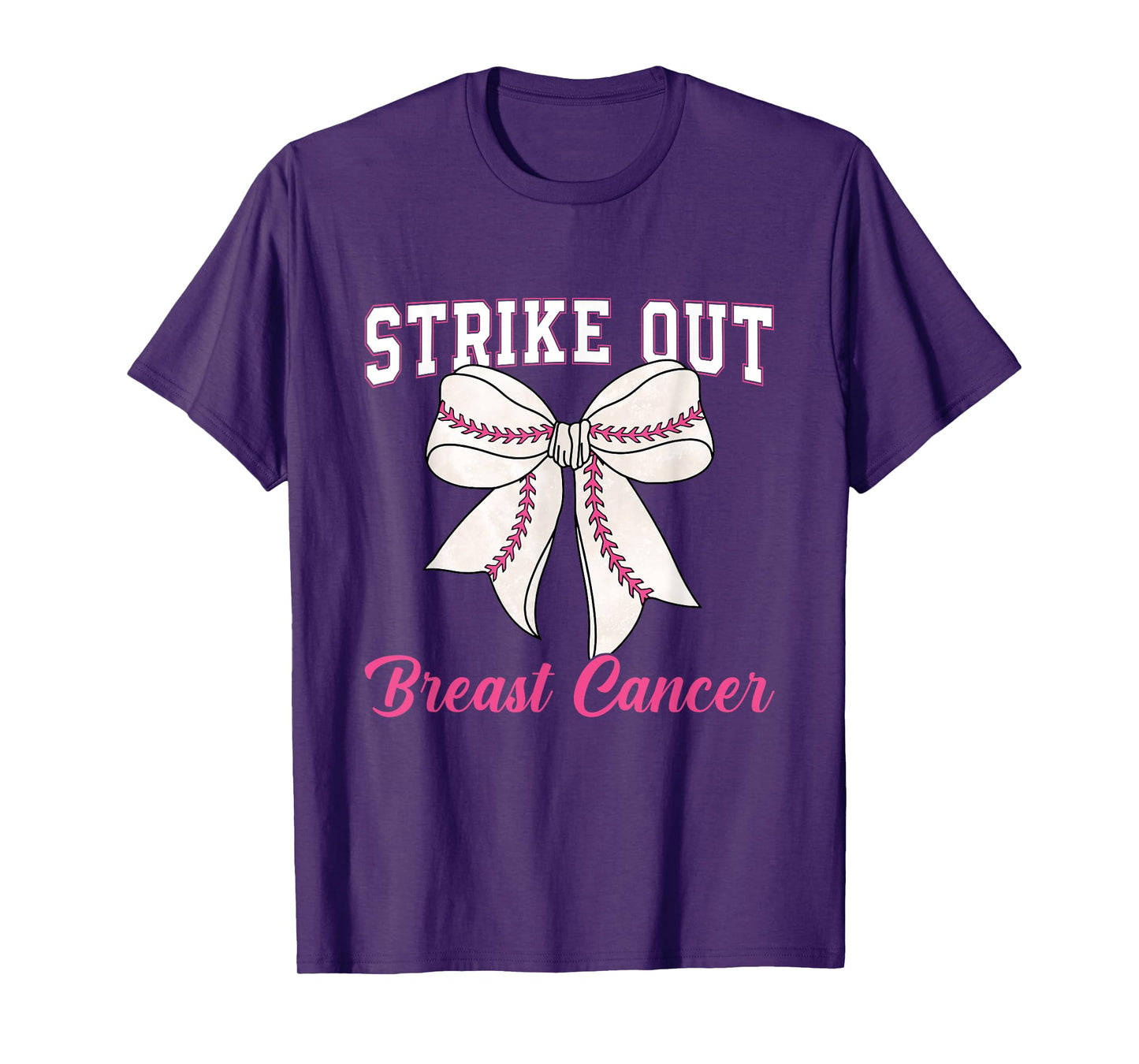 Strike Out Breast Cancer Awareness Baseball Fighters Women T-Shirt