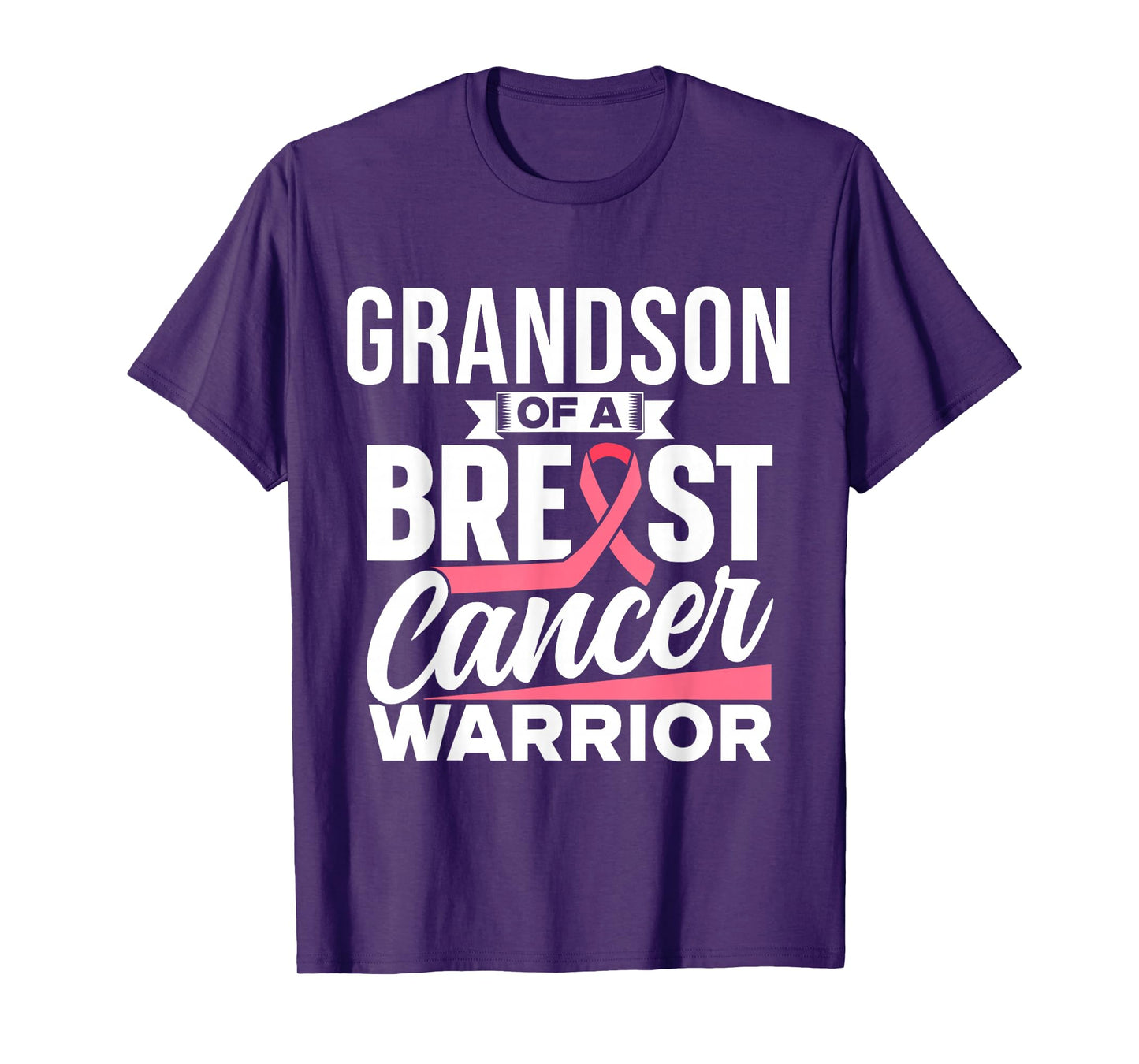 Grandson Of A Breast Cancer Warrior Support Breast Cancer T-Shirt