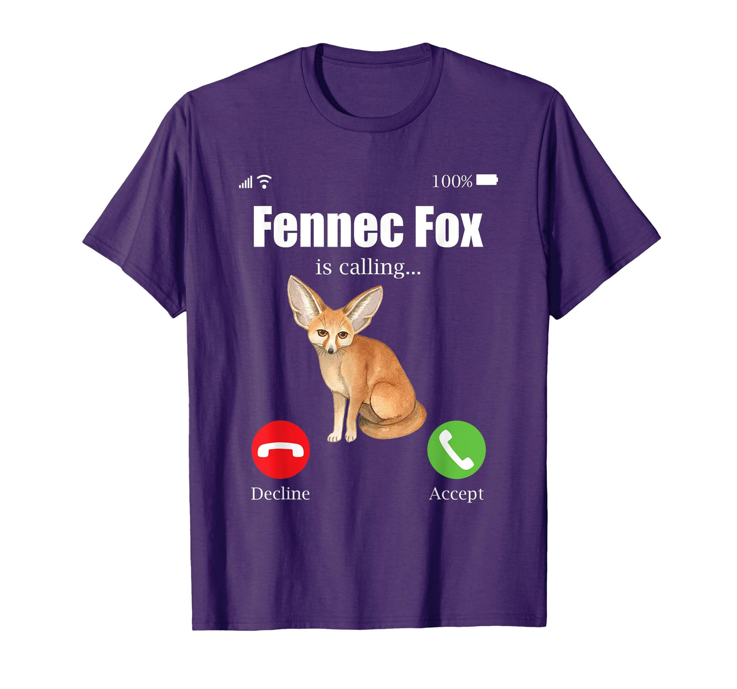 Fennec Fox Cute Fennic Foxes Fenec Animal Fox Lover T-Shirt
