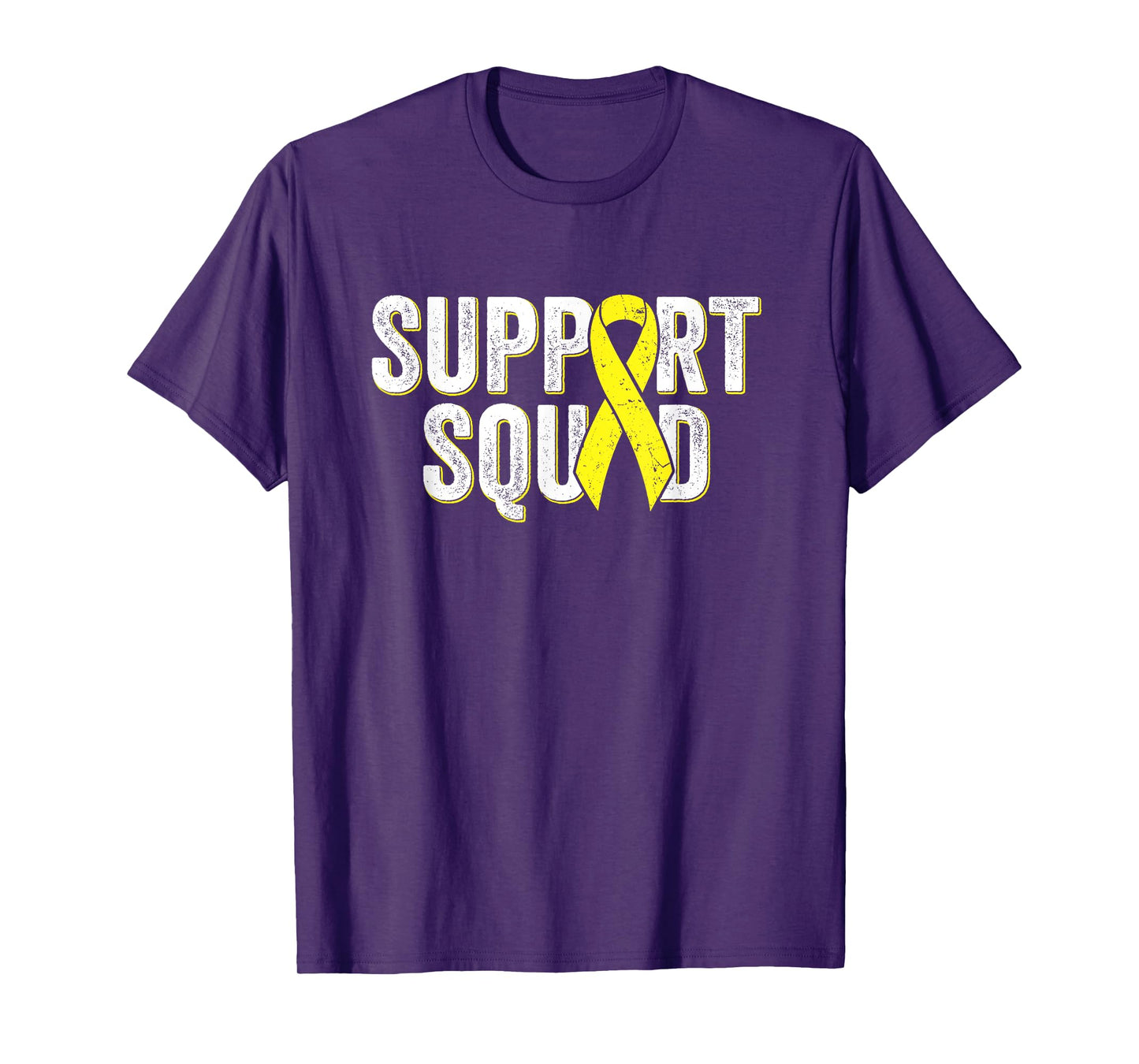 Ewing's Sarcoma Support Squad - Yellow Awareness Ribbon T-Shirt