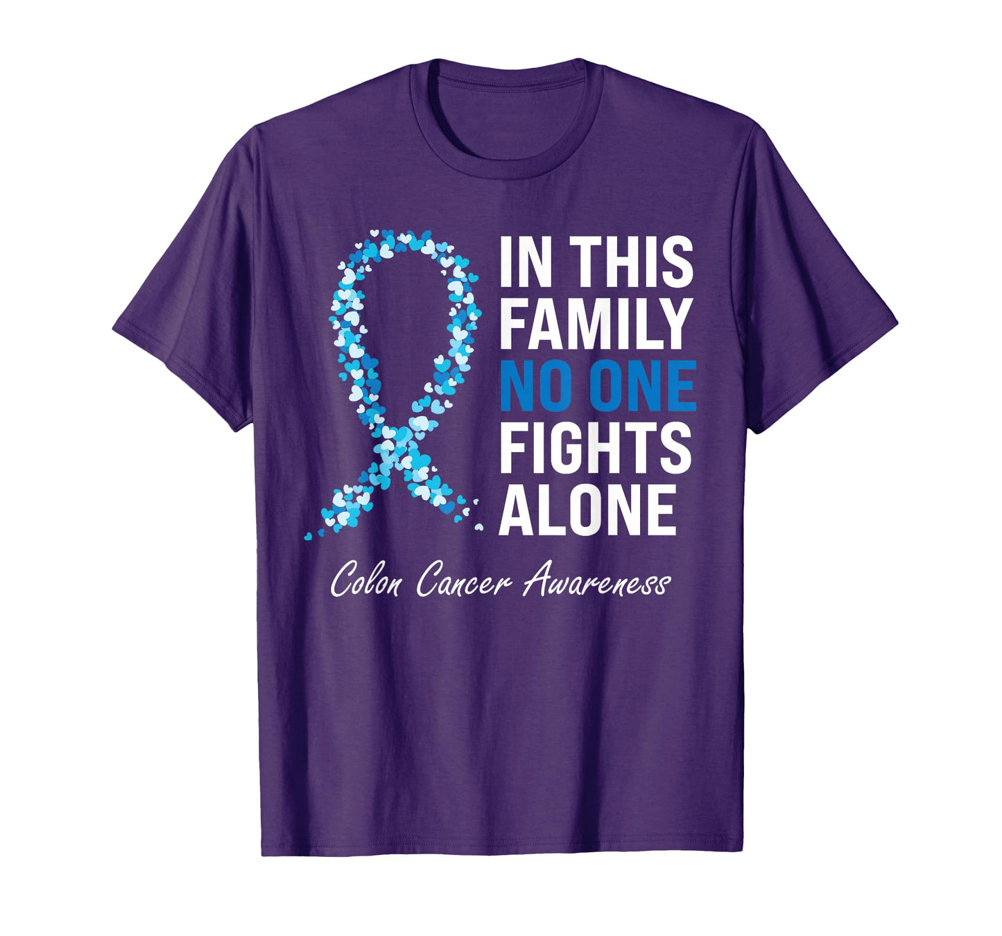 Colorectal Cancer Colon Cancer Blue Ribbon T-Shirt