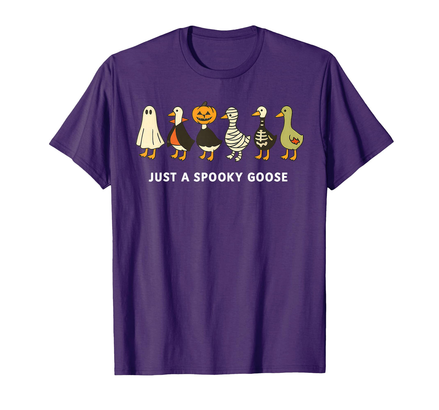 Just A Spooky Goose Halloween Silly Goose Funny Halloween T-Shirt