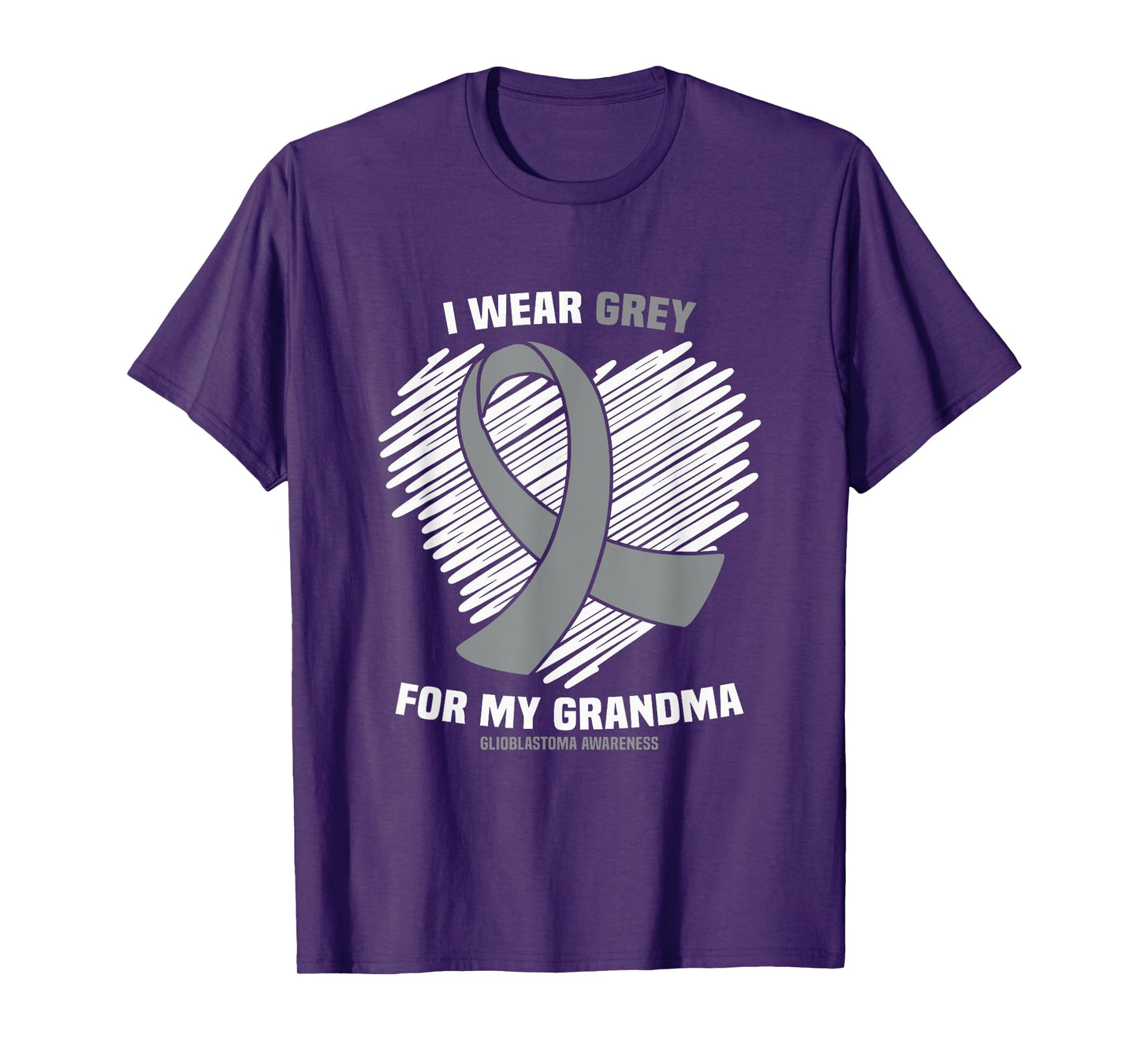 I Wear Grey For My Grandma GBM Glioblastoma Awareness T-Shirt