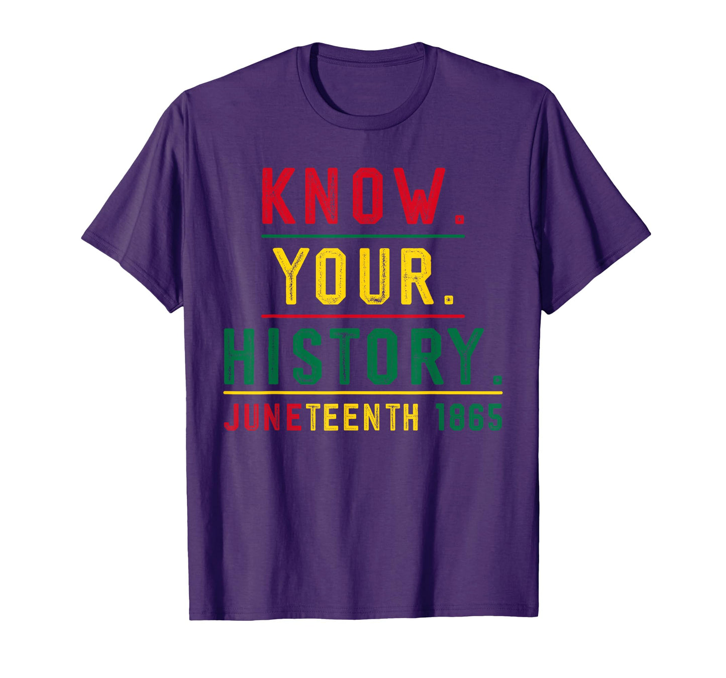 Juneteenth Know Your History June 1865 Black History T-Shirt