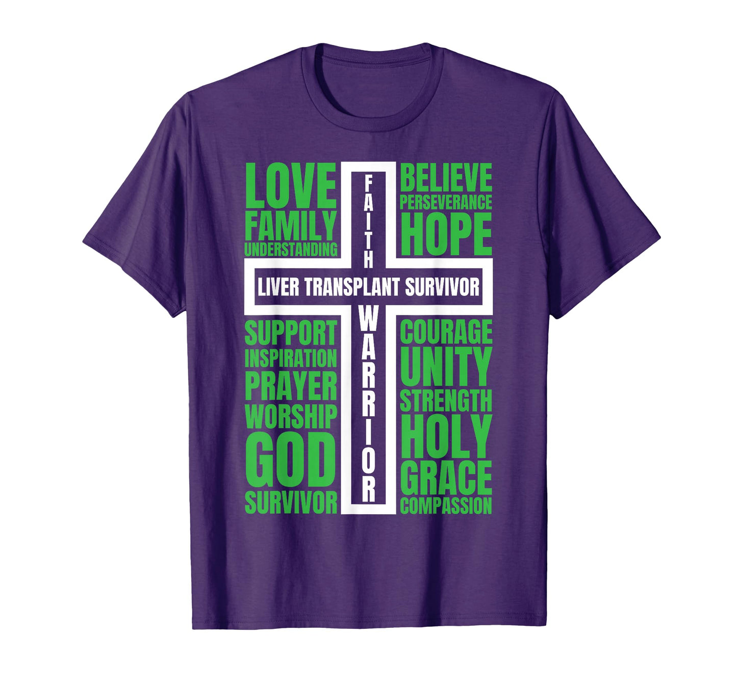 Liver Transplant Survivor, Christian Liver Transplant T-Shirt, Small