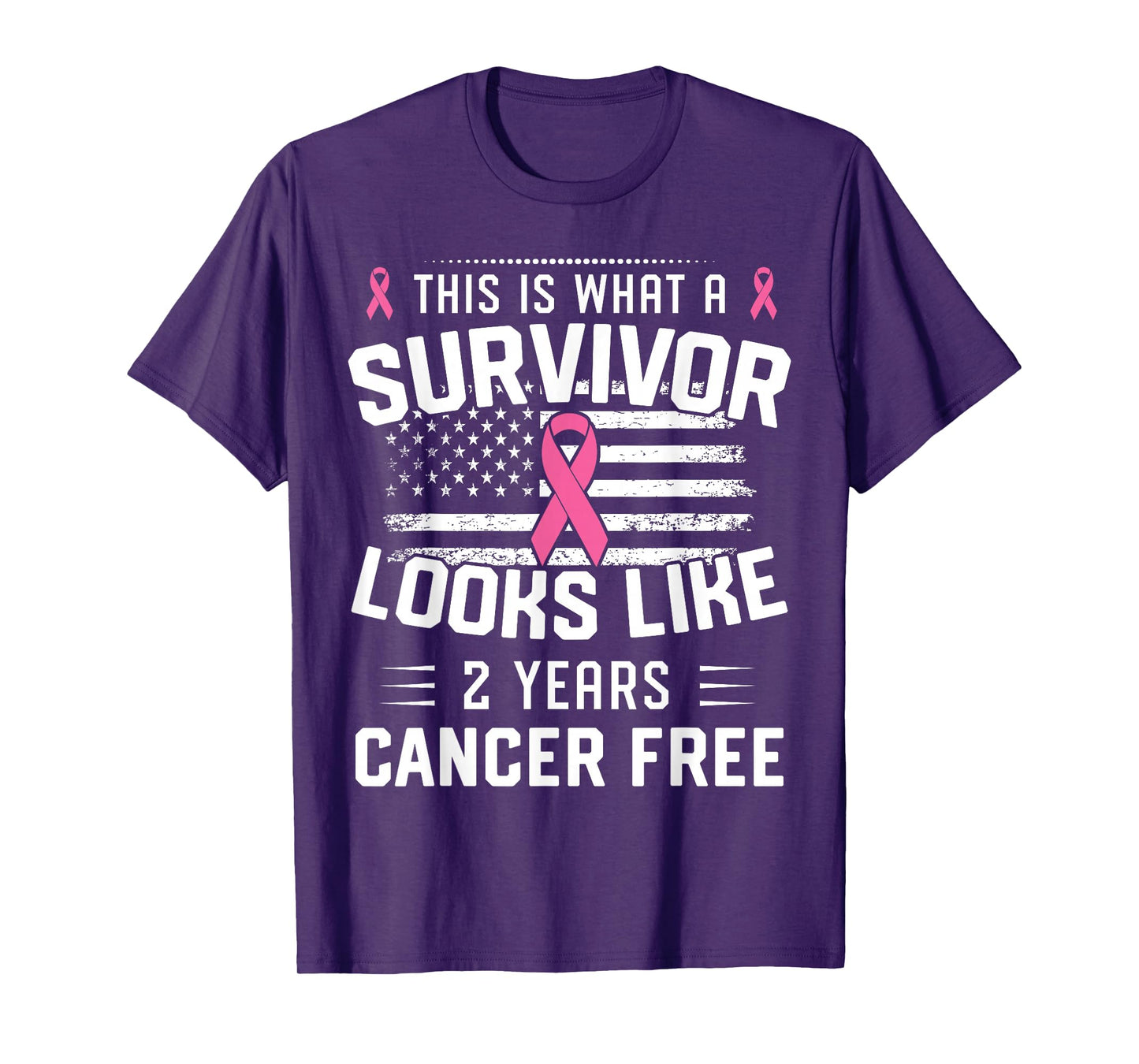 Breast Cancer 2 Years Survivor Of Being Breast Cancer Free T-Shirt