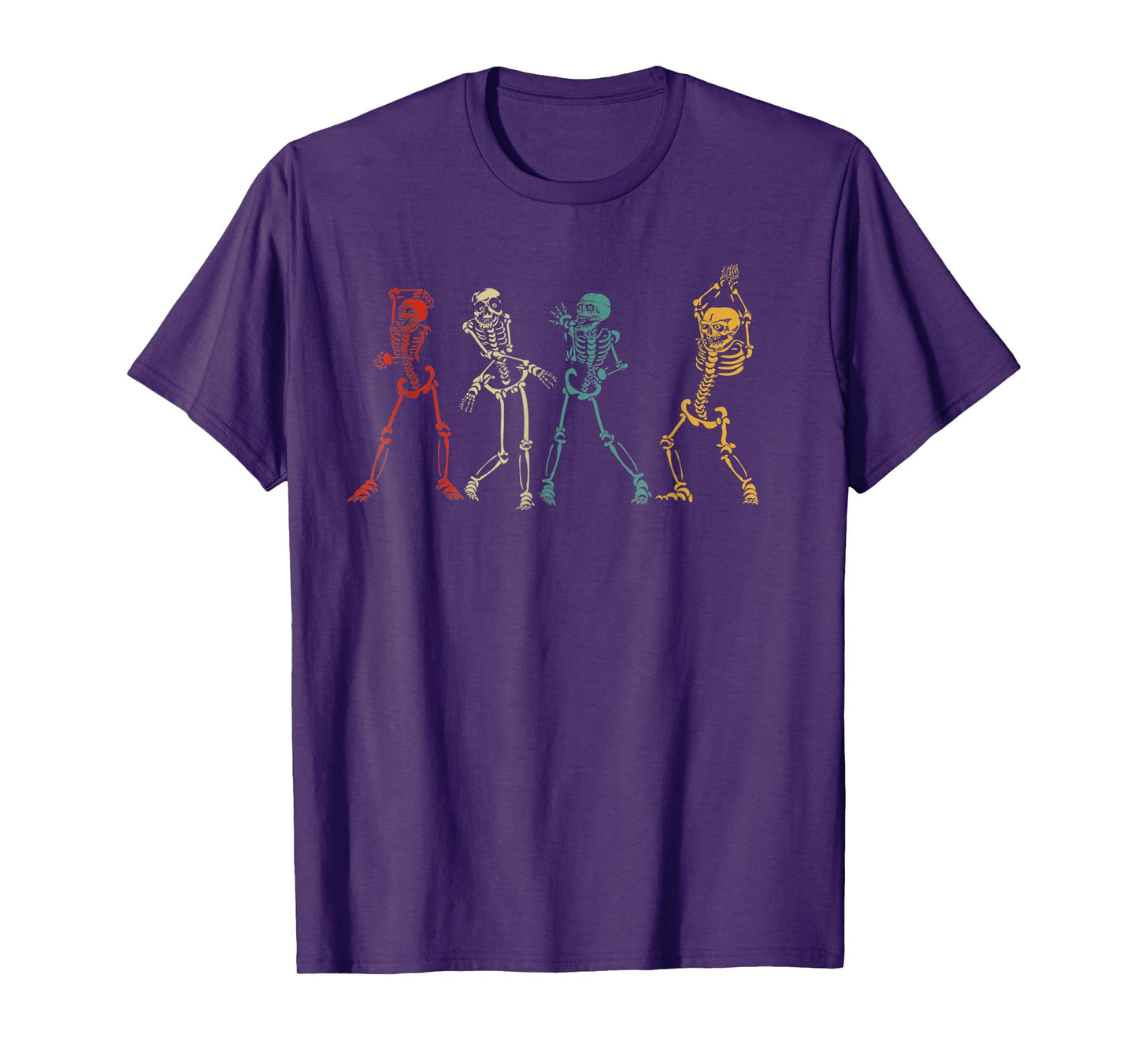 Halloween Dancing Skeletons Have a Spooky Day Funny Retro T-Shirt