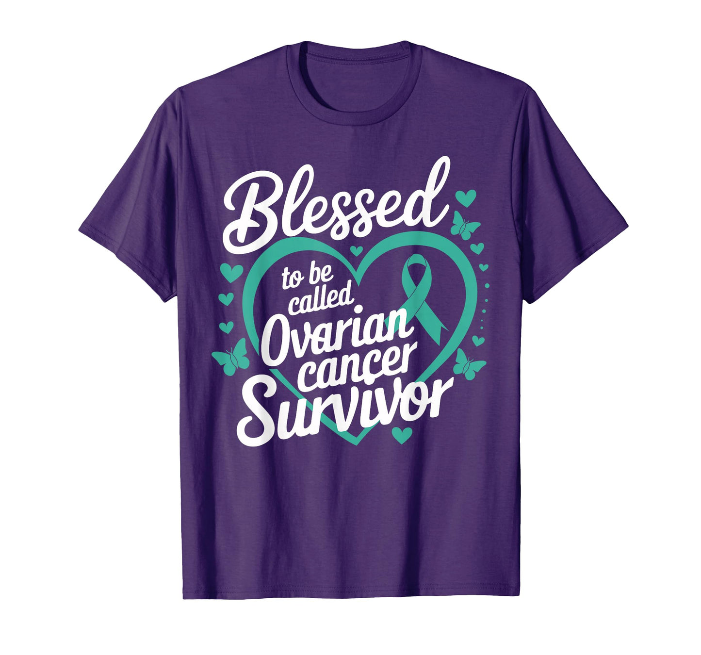 Teal Ribbon Blessed to Be Called Ovarian Cancer Survivor T-Shirt