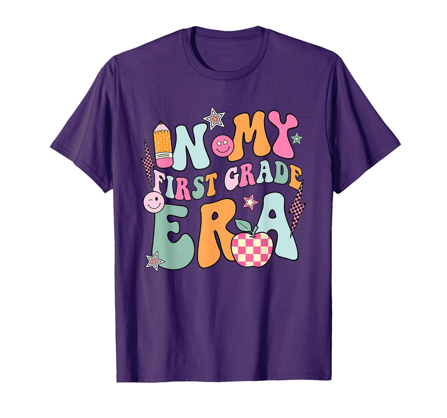 In My First Grade Era Back To School Retro Groovy 1st Grade T-Shirt