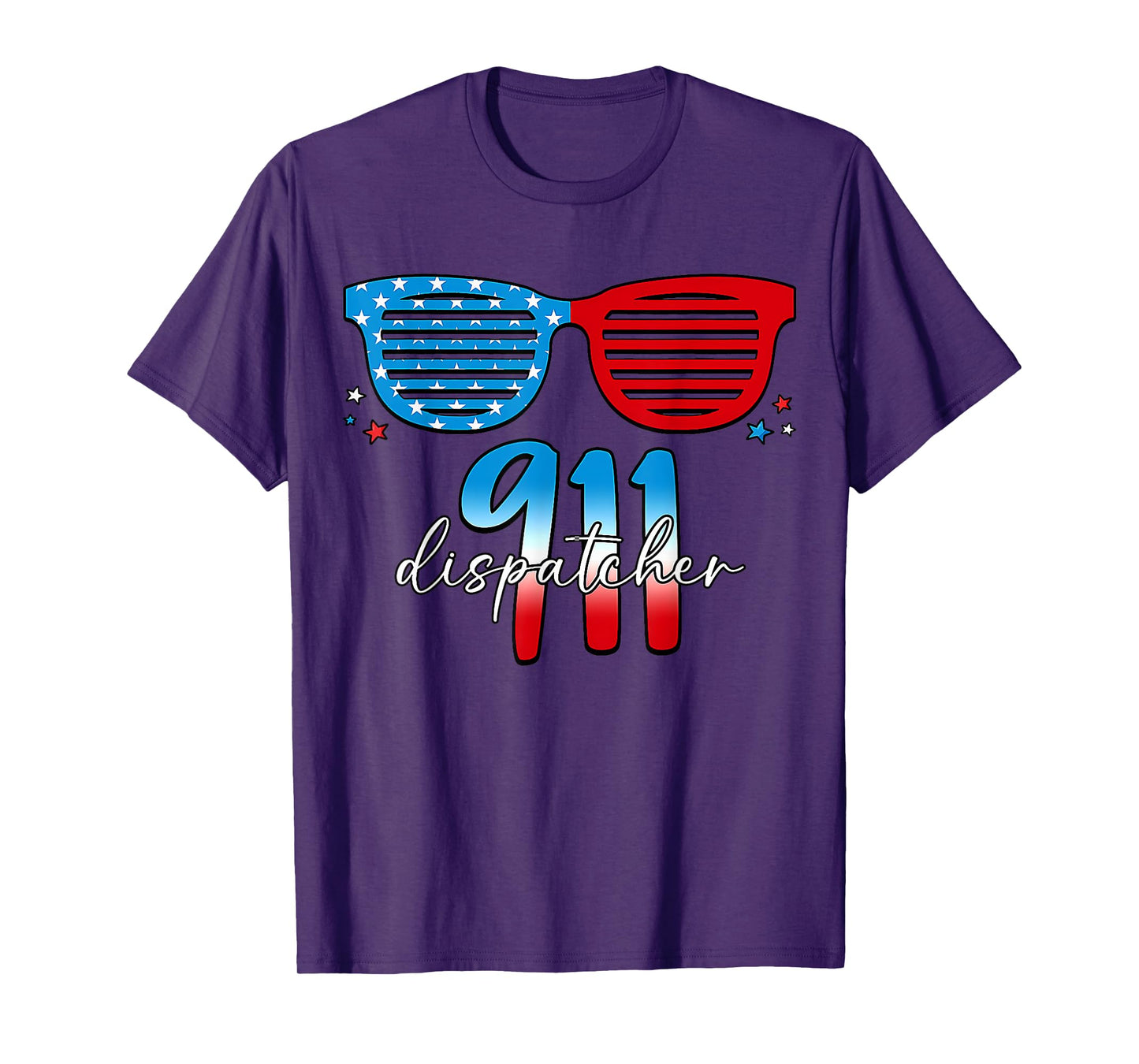 911 Dispatcher 4th of July USA Flag Emergency Dispatchers T-Shirt