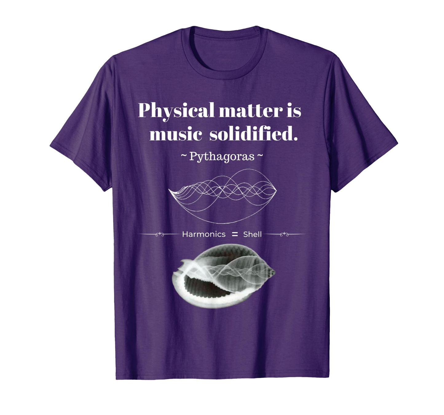 Pythagoras "Physical Matter Is Music Solidified" Logo T-Shirt