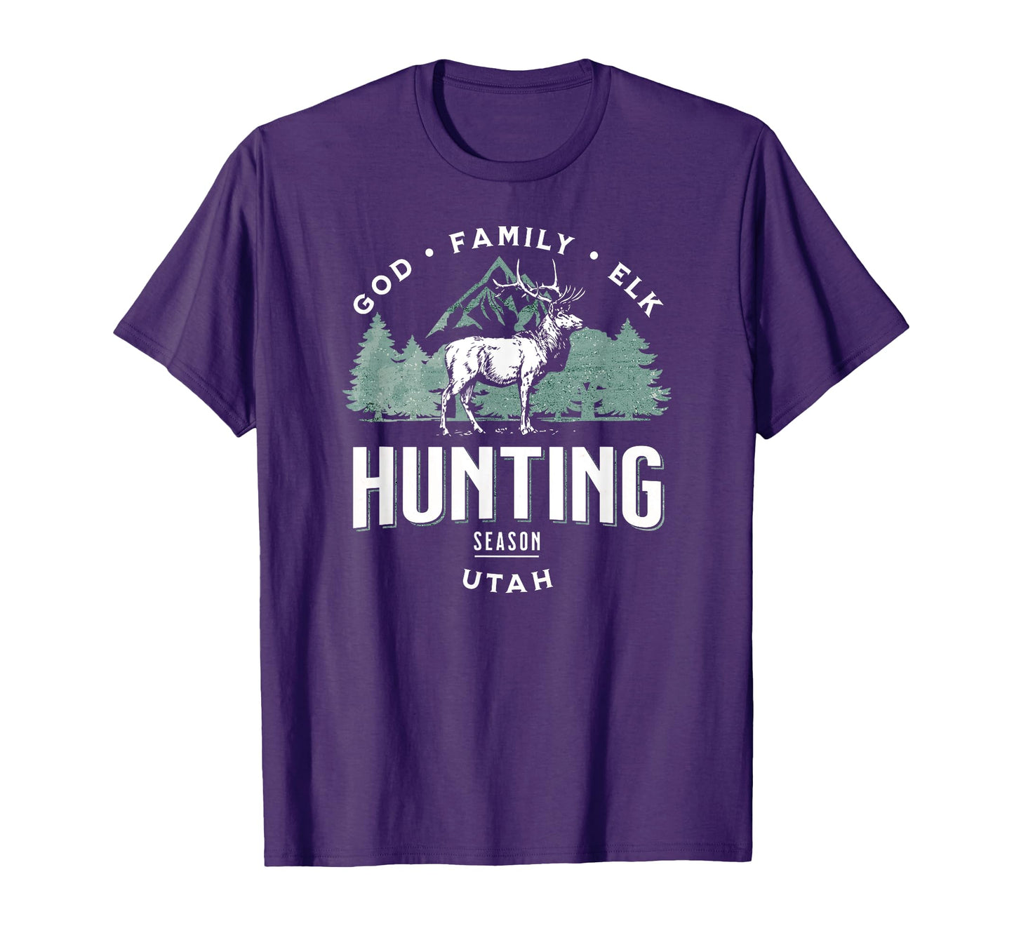 Utah God, Family, Elk Hunting Season Illustration T-Shirt