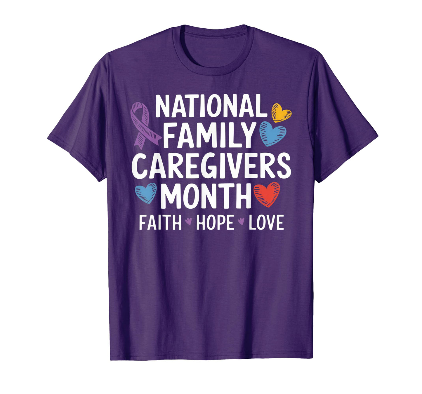 Purple Ribbon Shirt - National Family Caregivers Month T-Shirt
