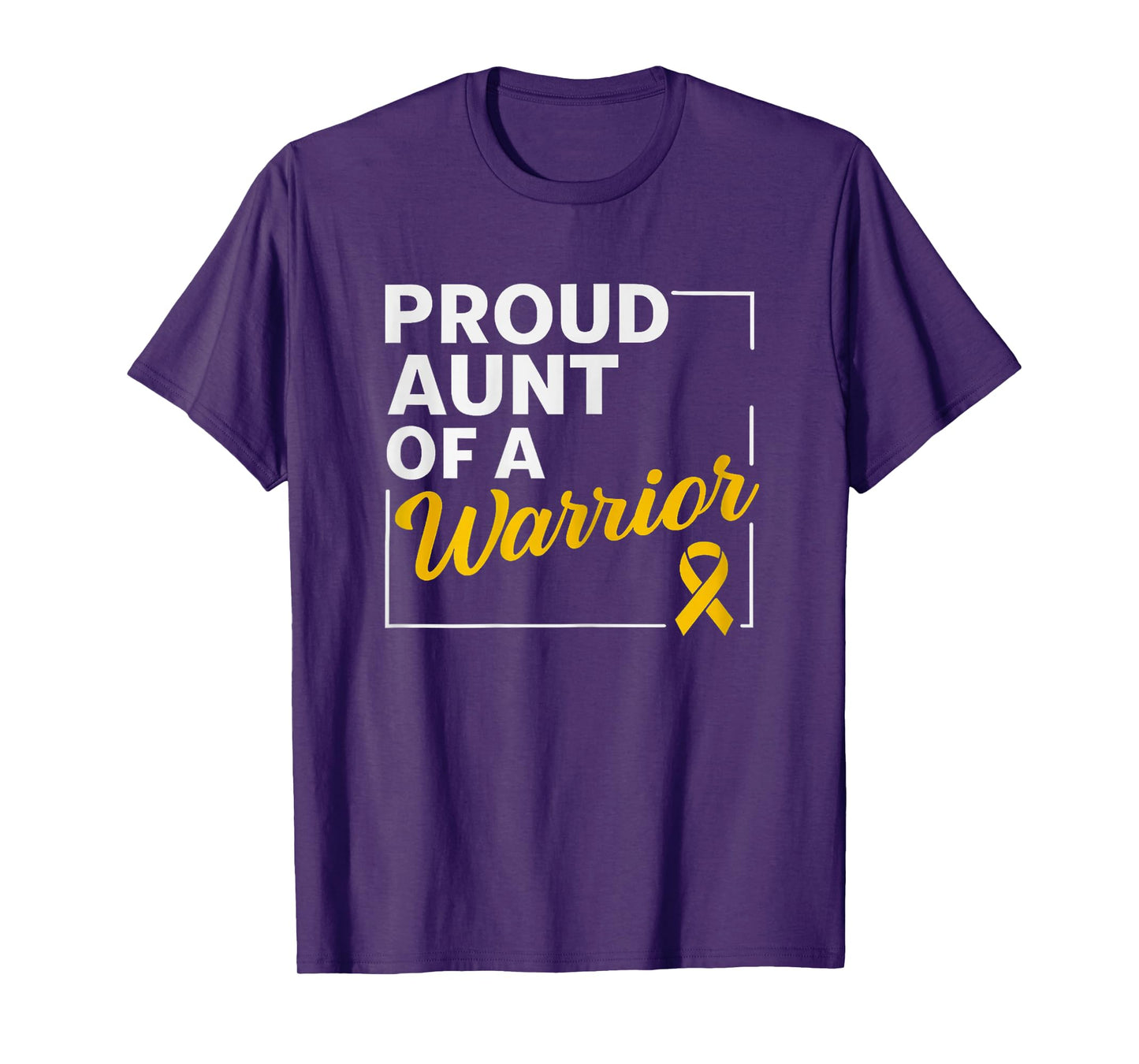 Proud Aunt Of A Warrior Childhood Cancer Awareness T-Shirt