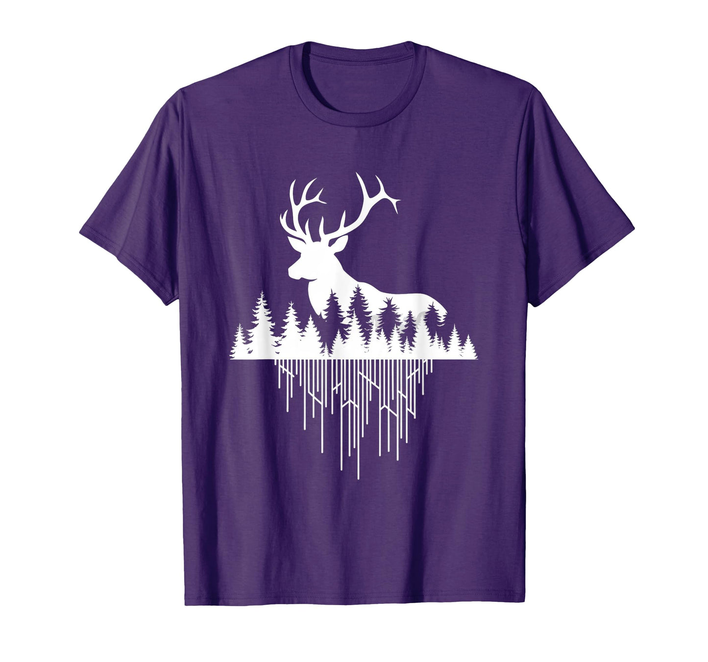 Nature Wildlife Forest Artwork Hunting Deer T-Shirt