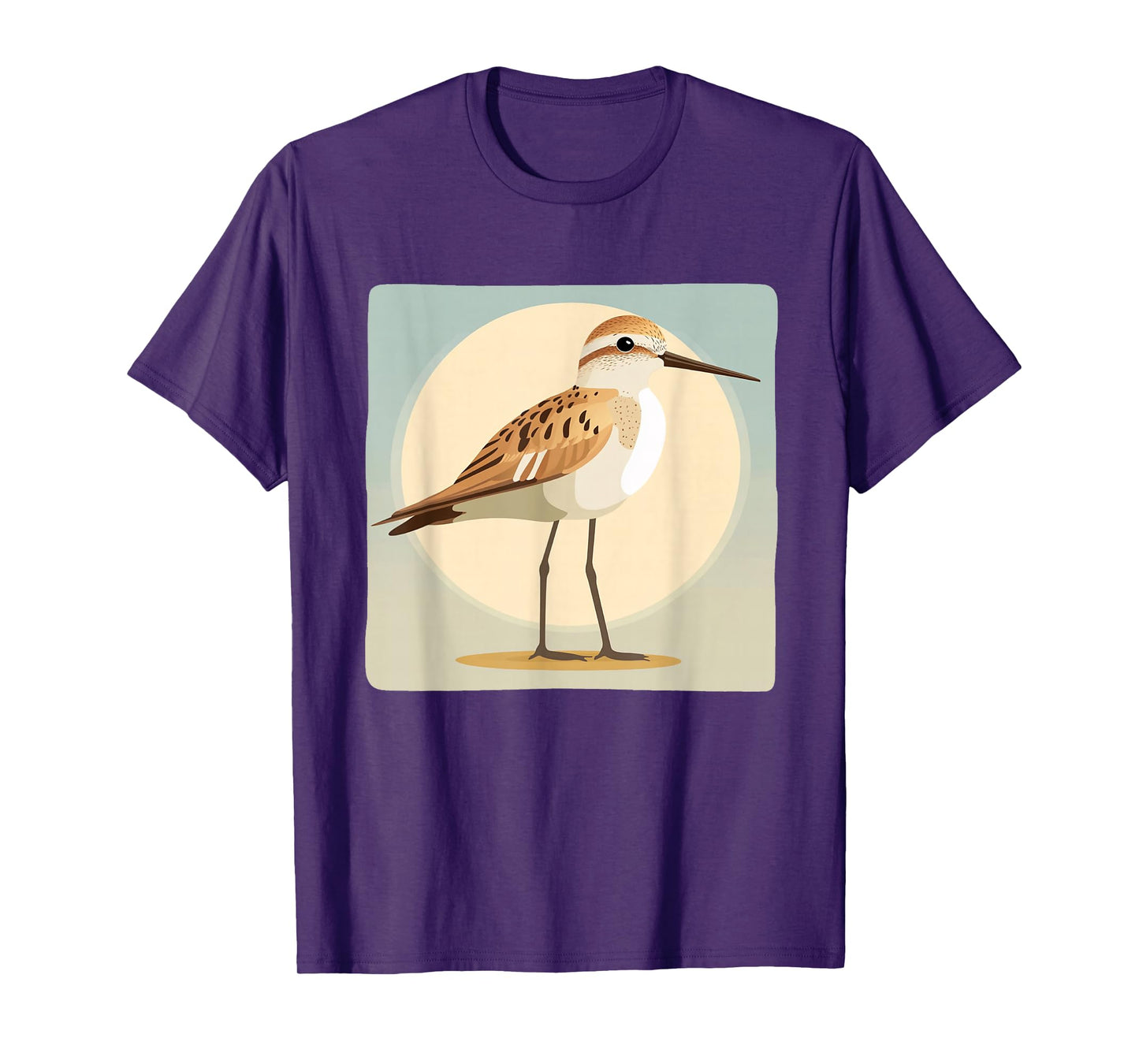 Funny Sandpiper Bird Strolling Along the Shore T-Shirt