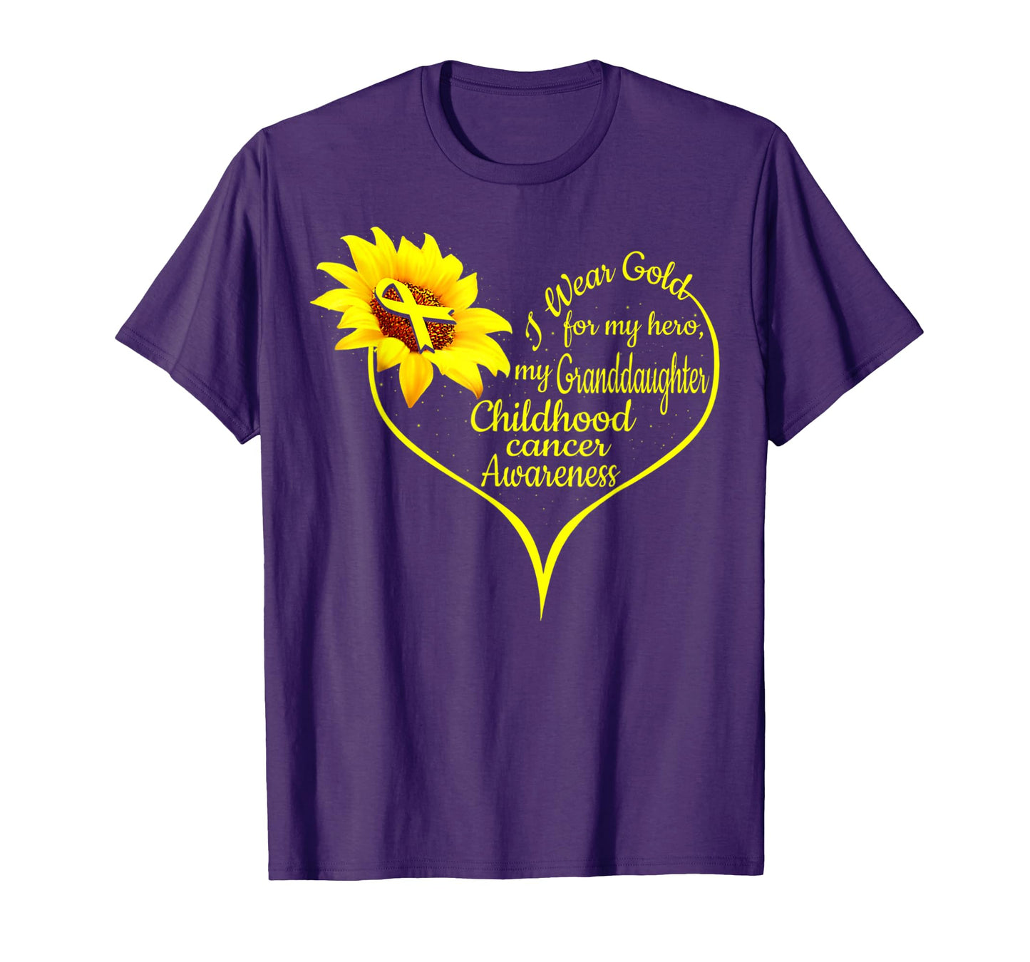I Wear Gold For My Granddaughter Childhood Cancer Awareness T-Shirt