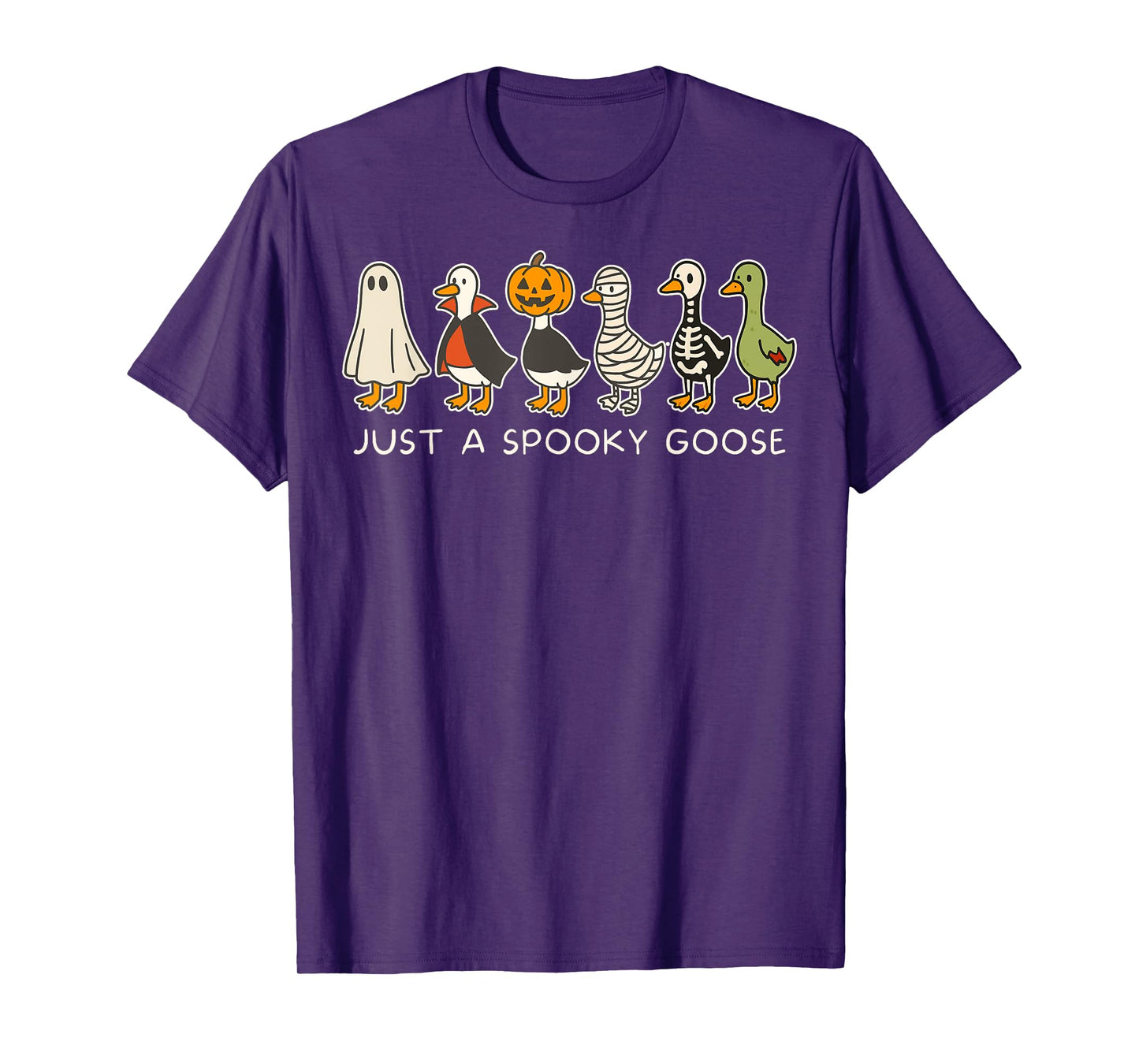 Just A Spooky Goose Halloween Silly Goose Funny Halloween T-Shirt