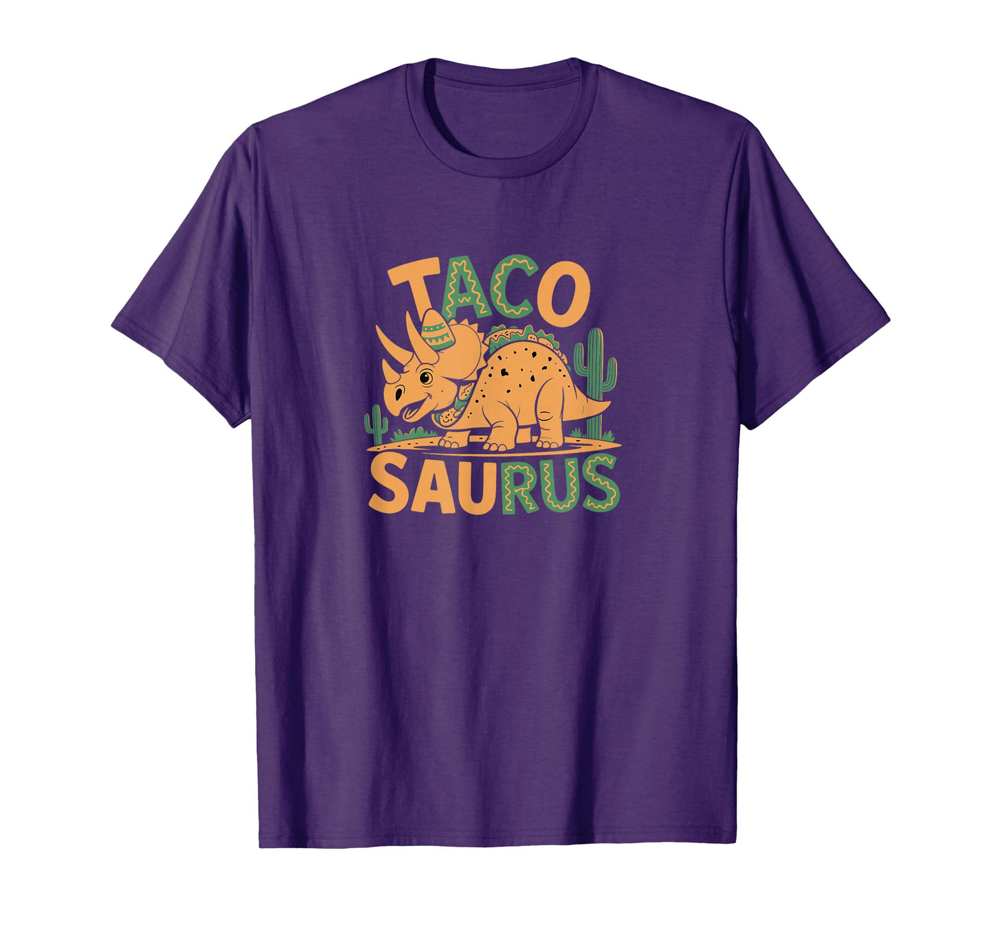 Tacosaurus Funny Dinosaur Triceratops Taco Pun T-Shirt