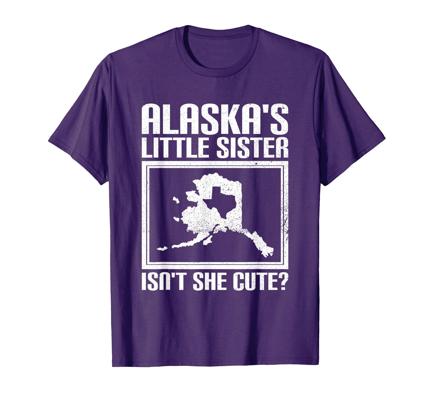Funny Alaska Day Cute Texas Little Sister Alaska State Pride T-Shirt