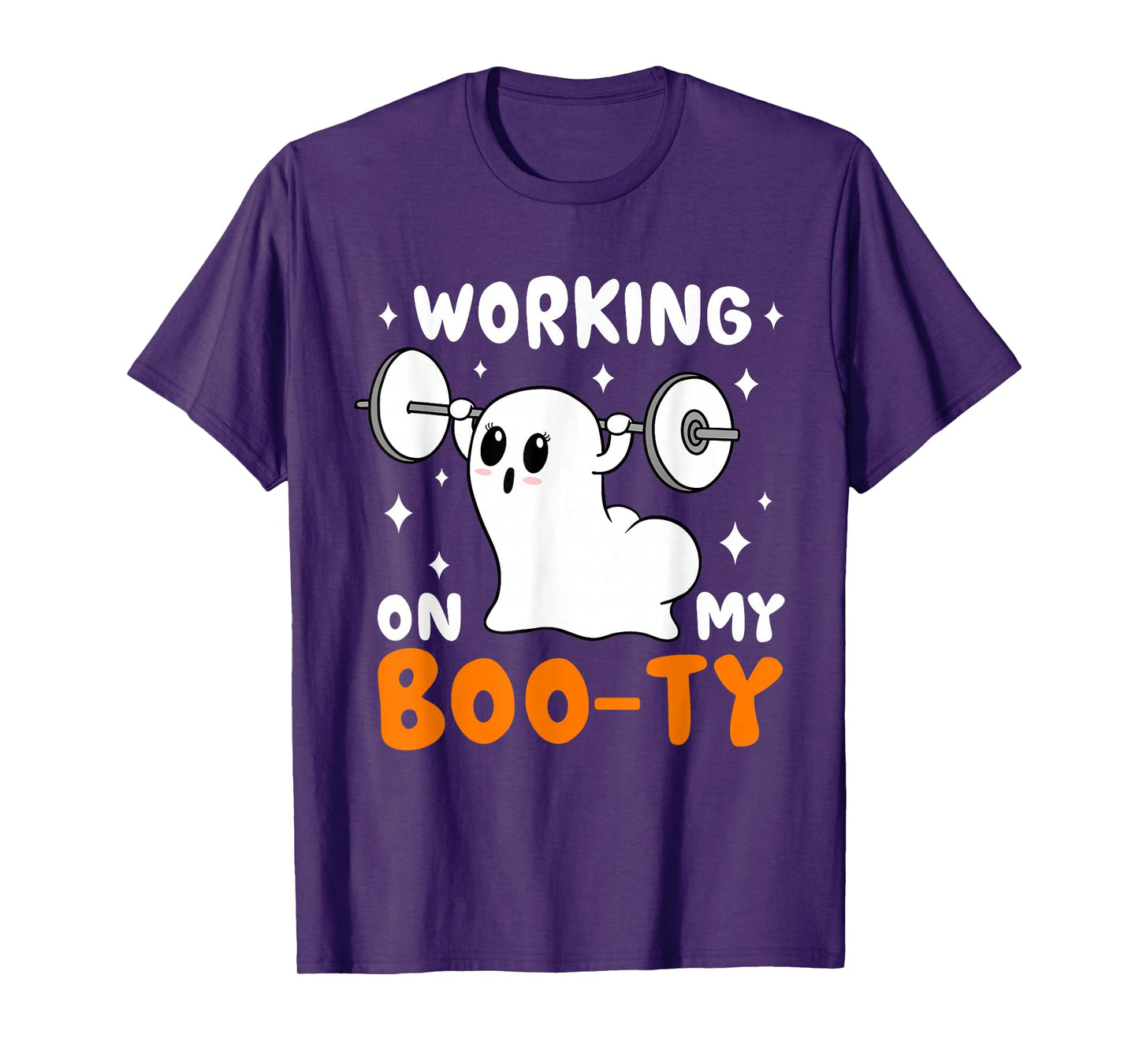 Working On My Boo-Ty Halloween Ghost Gym Spooky Season T-Shirt