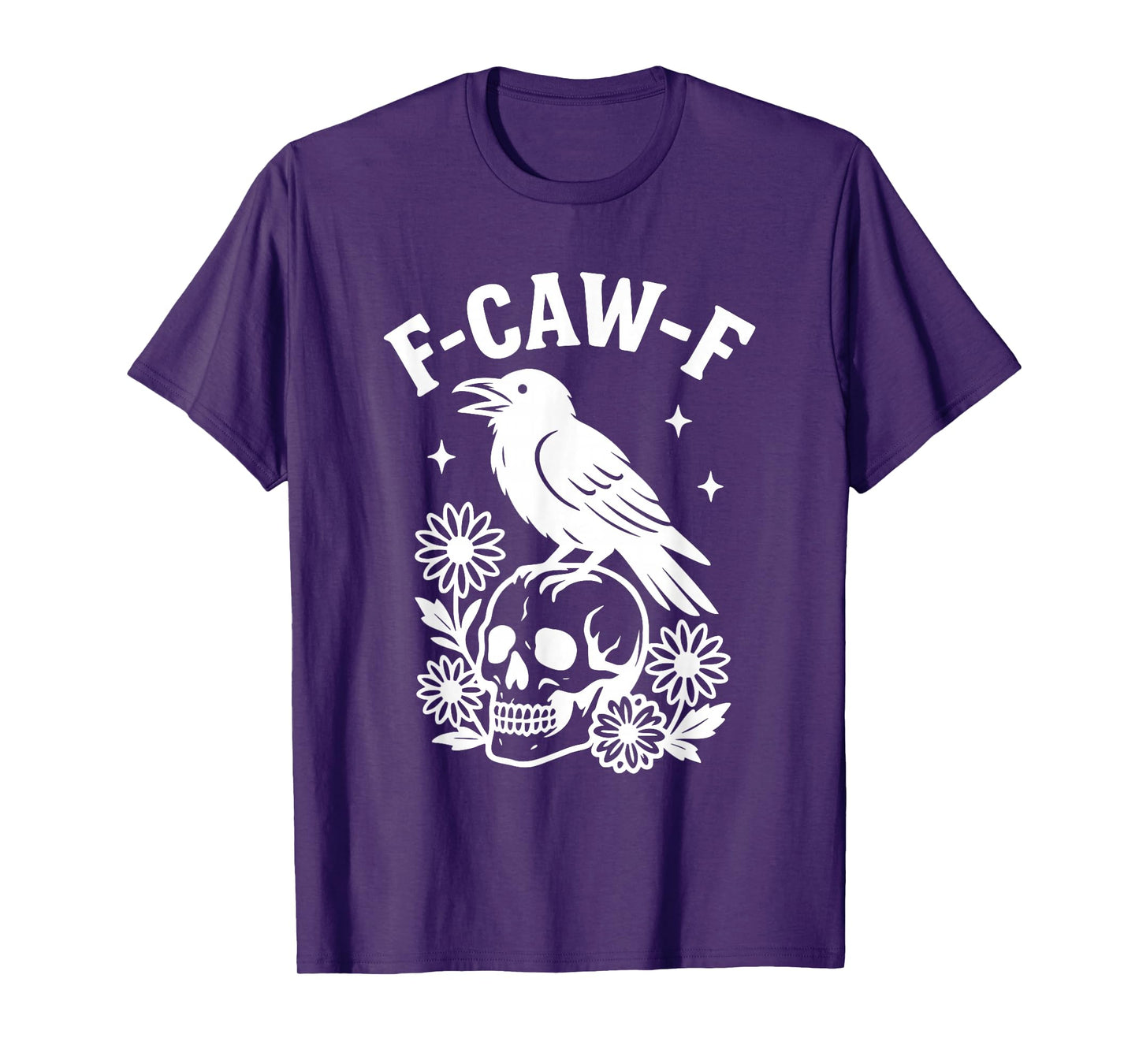 F-CAW-F Skull Dark Gothic Crow T-Shirt