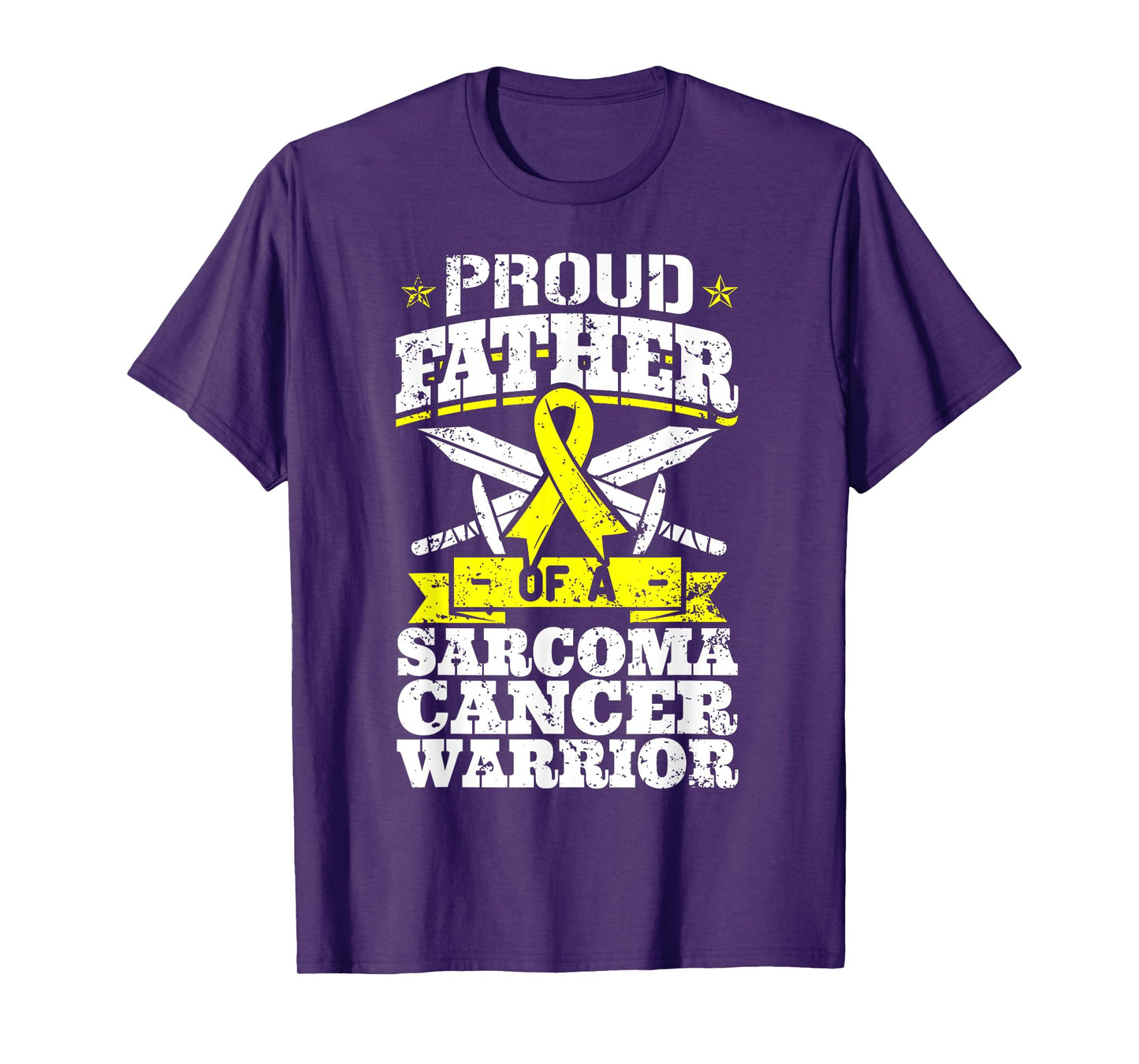 Proud Father Of A Sarcoma Cancer Warrior Awareness Dad T-Shirt