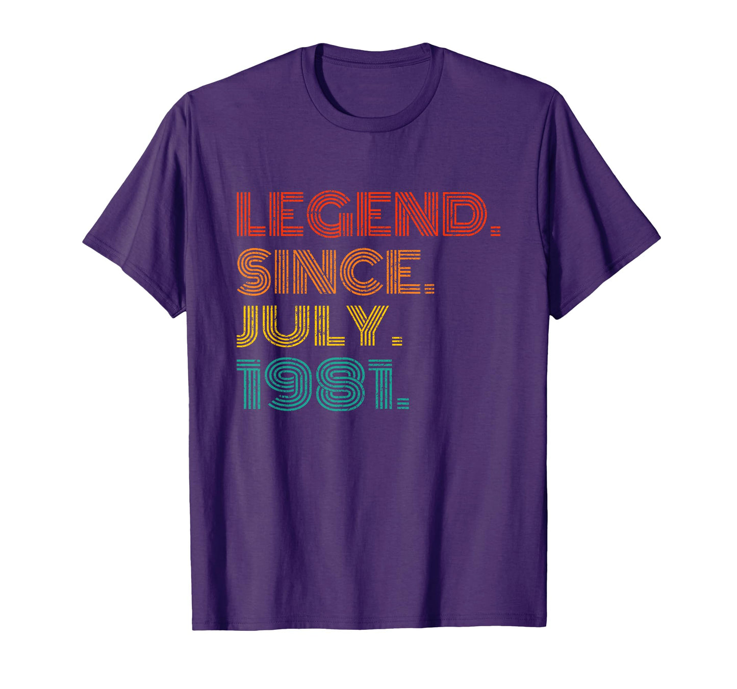 Legend Since July 1981 Birth Of Birthday Idea 1981 Vintage T-Shirt