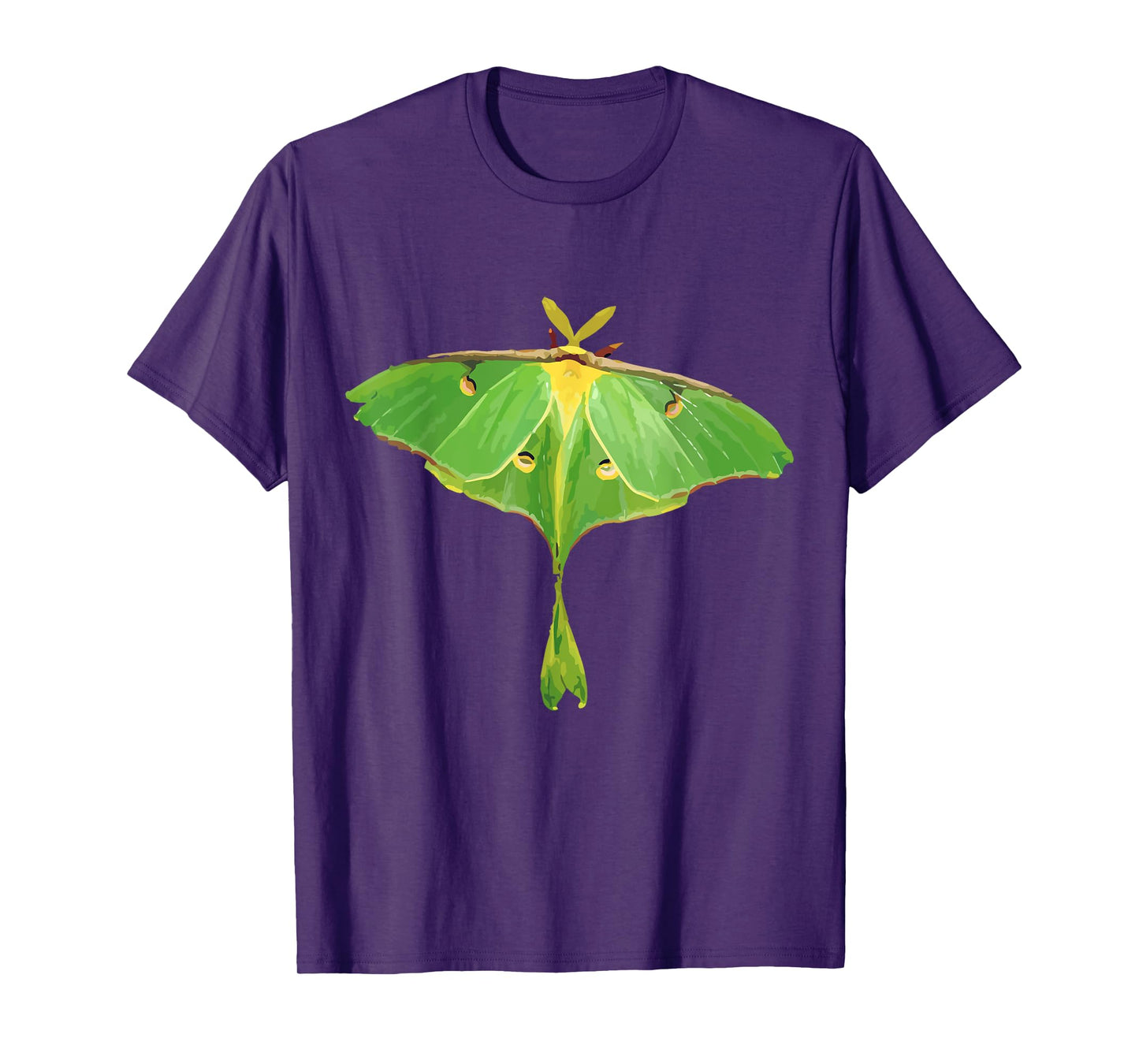 Lovely Luna Moth Gifts Moth Shirt - Luna Moth Graphic T-Shirt (Black, Small, Unisex-Adults, Short Sleeve, Classic Fit, Modern, Graphic, Vacation, Casual)