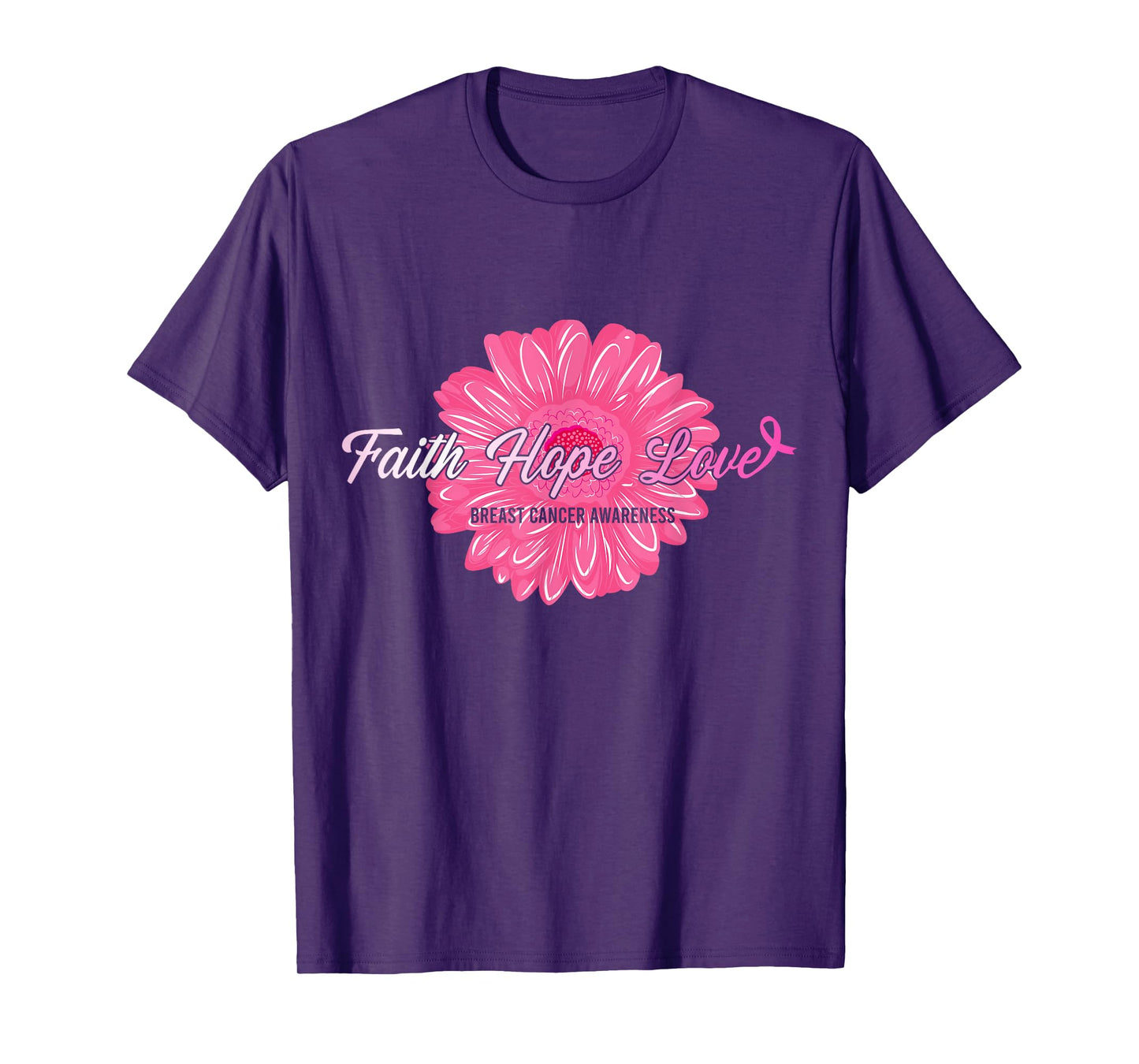 Faith Hope Love Inspirational Breast Cancer Awareness Gifts T-Shirt