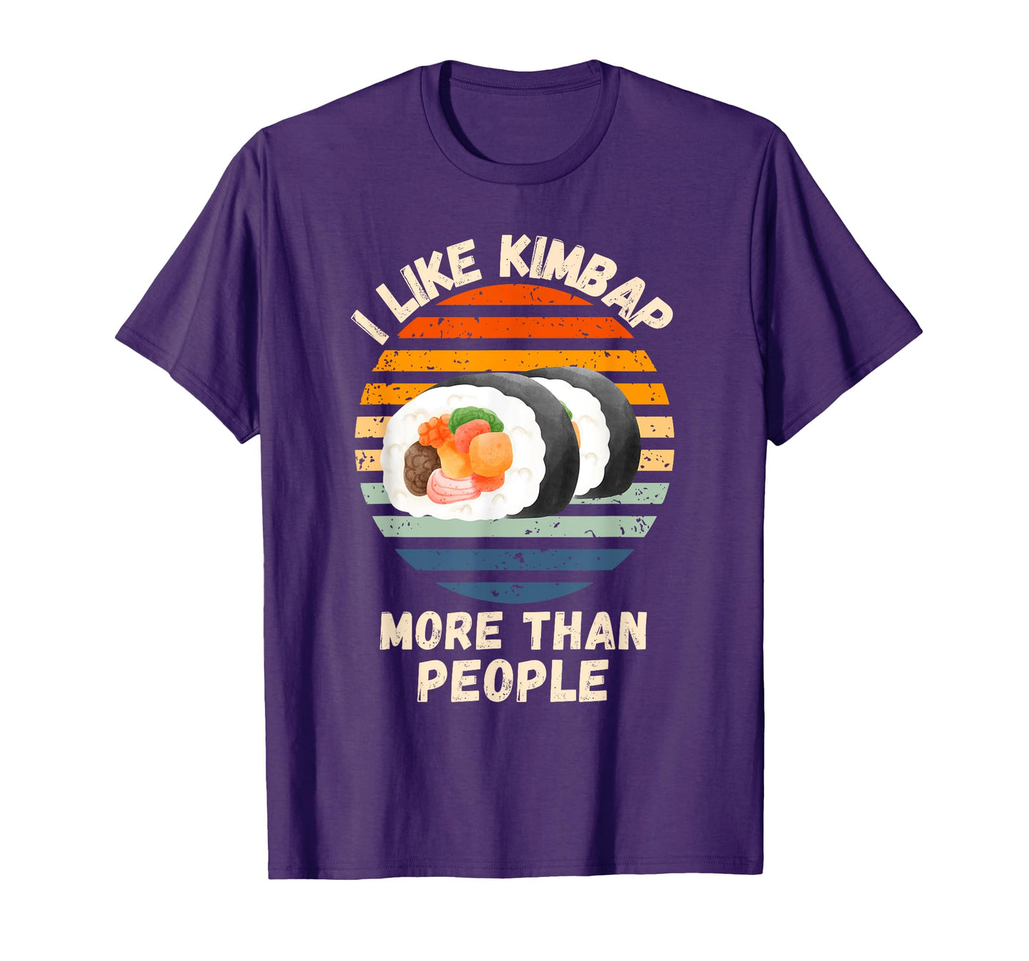 Vintage I Like Kimbap More Than People Retro Kimbap Lover T-Shirt