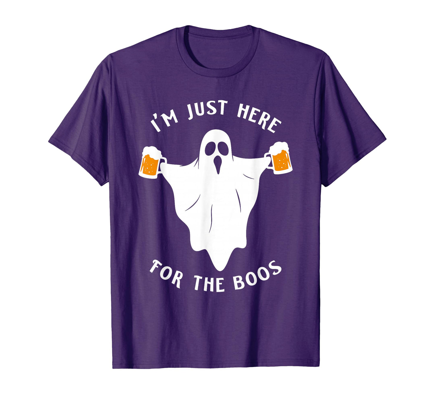 I'm Just Here for The Boos Funny Halloween Ghost Men Women T-Shirt