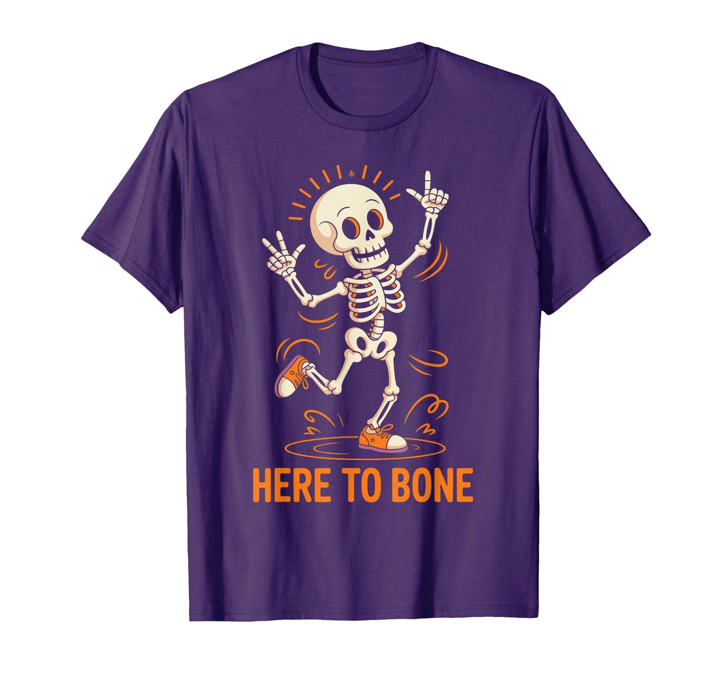 Skeleton Here to Bone Halloween T-Shirt