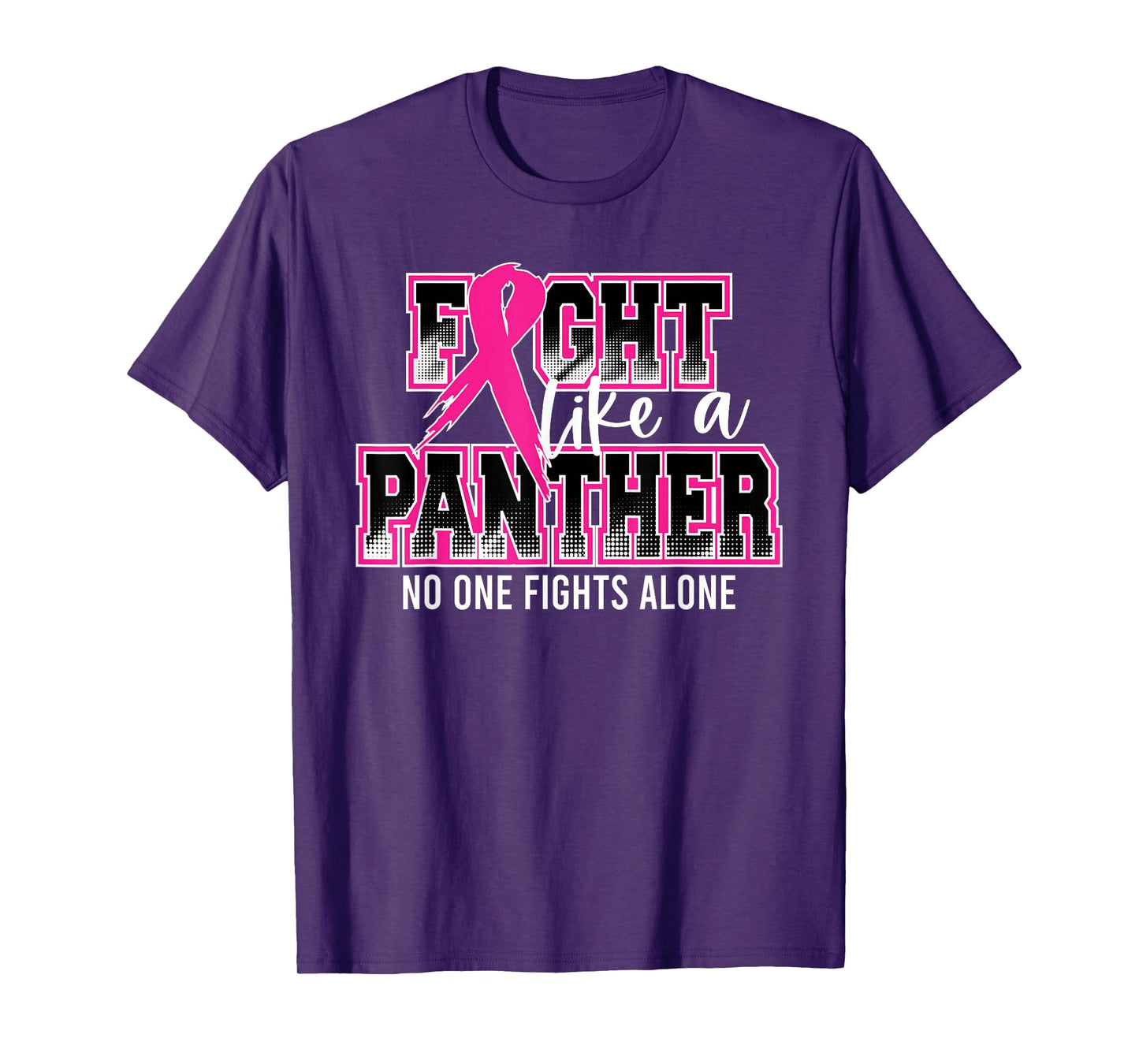 Fight Like a Panther Breast Cancer Awareness Pink Ribbon T-Shirt