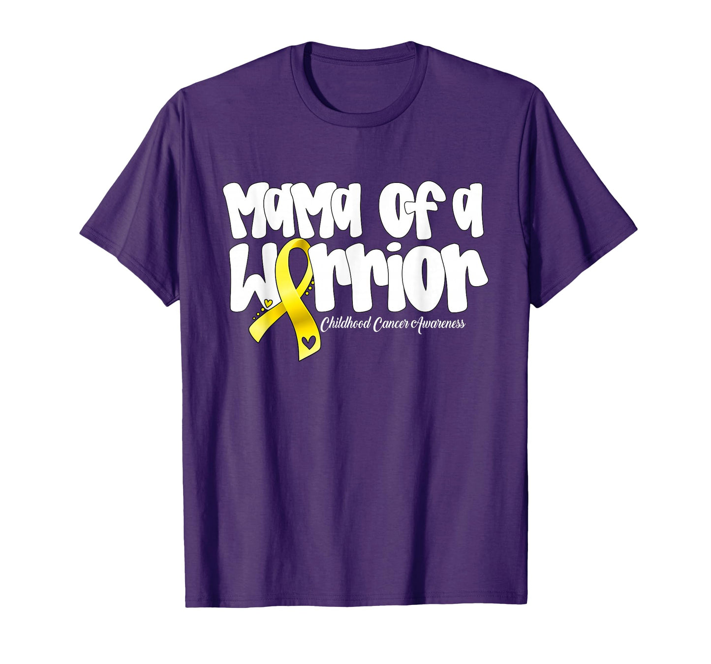 Mama of A Warrior Childhood Cancer Awareness Shirts Women T-Shirt
