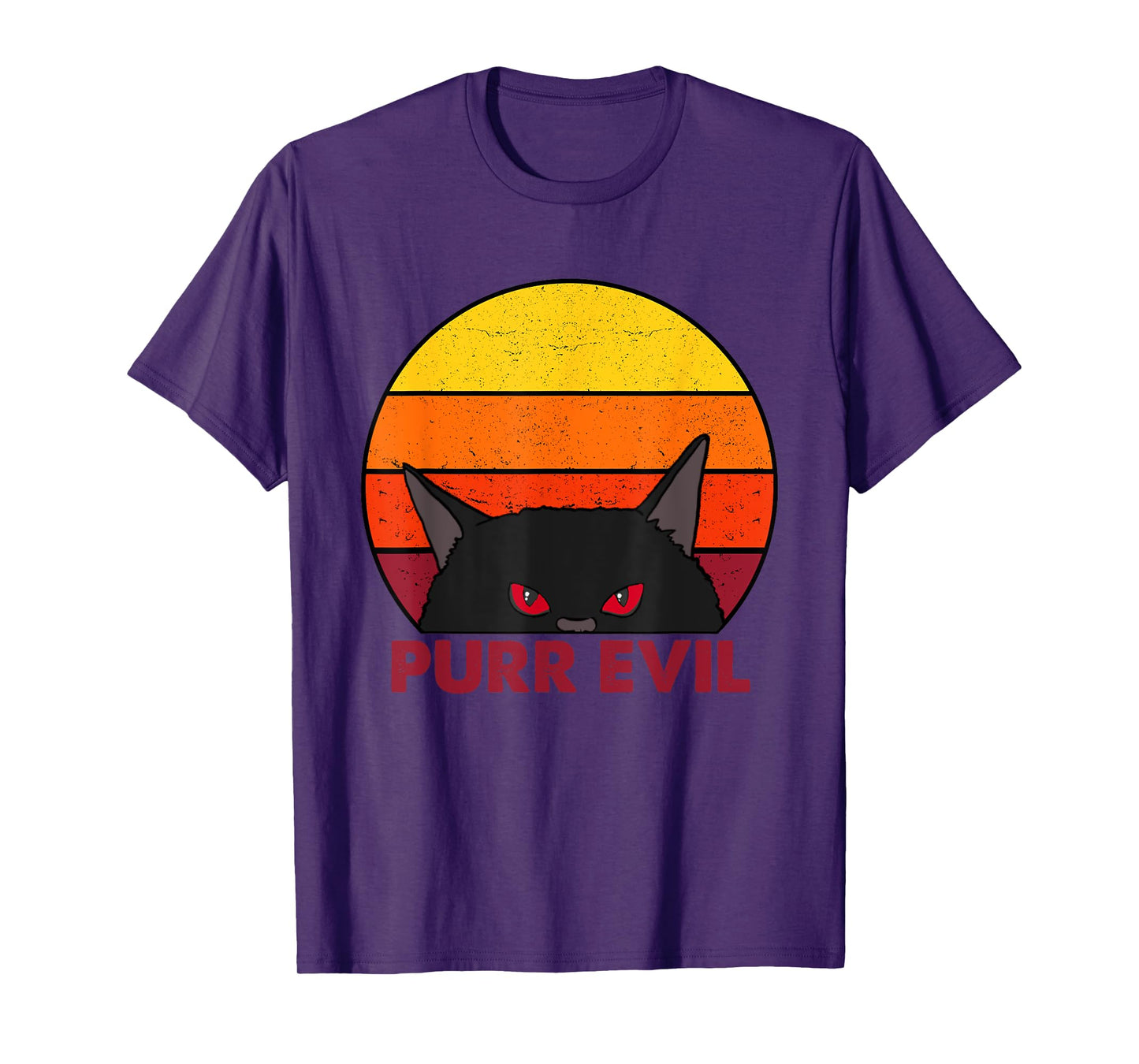 Satanic Cat Evil Black Cat Funny Purr Evil Cat T-Shirt