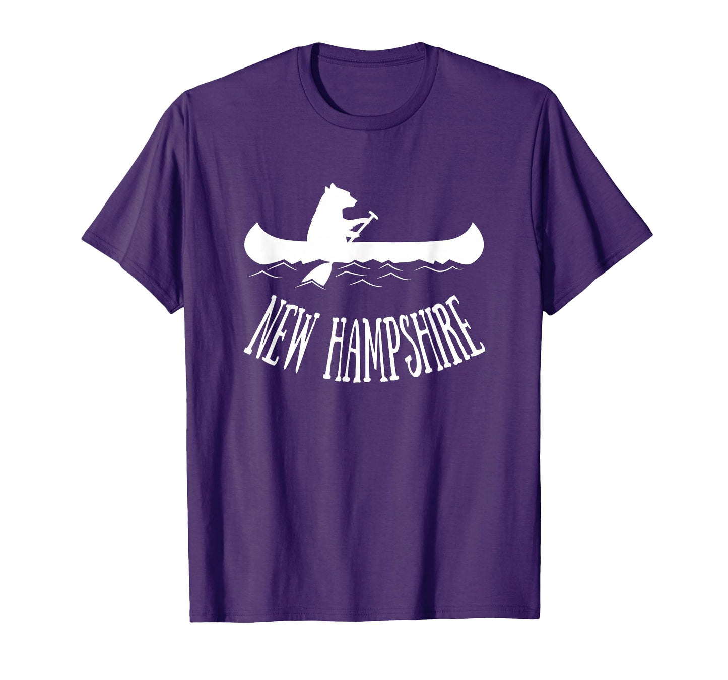 New Hampshire Shirt | NH Bear Canoe Lake t-shirt T-Shirt