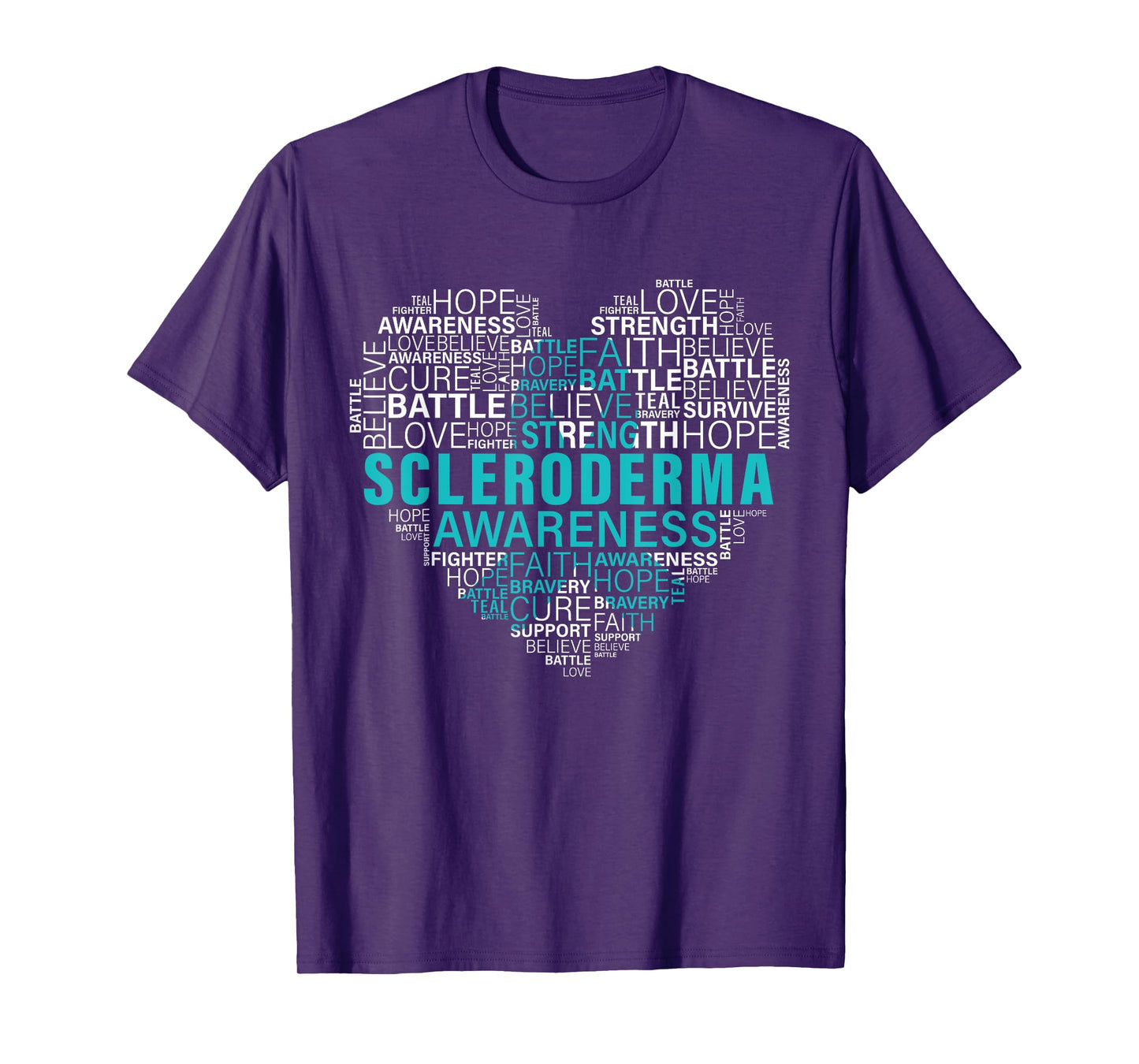 Scleroderma Awareness Fight Hope Support Strong Warrior T-Shirt