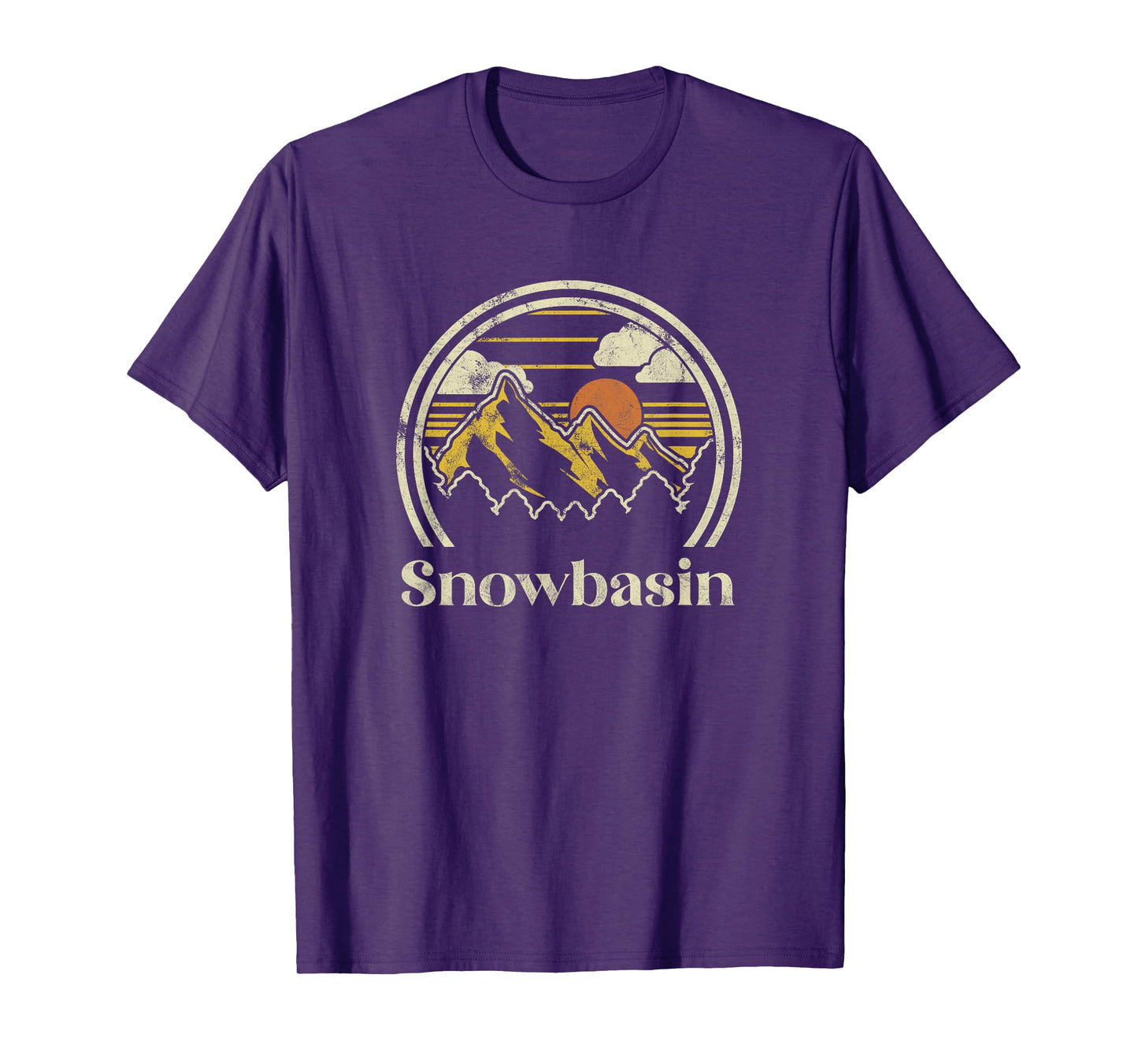 Snowbasin Mountains Utah Hiking Outdoors Retro T-Shirt