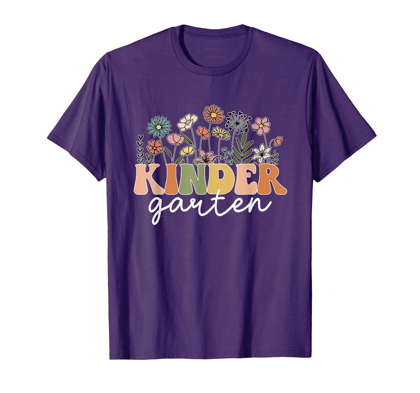 Kindergarten Teacher Wildflower Back To School Floral Outfit Men Women T-Shirt